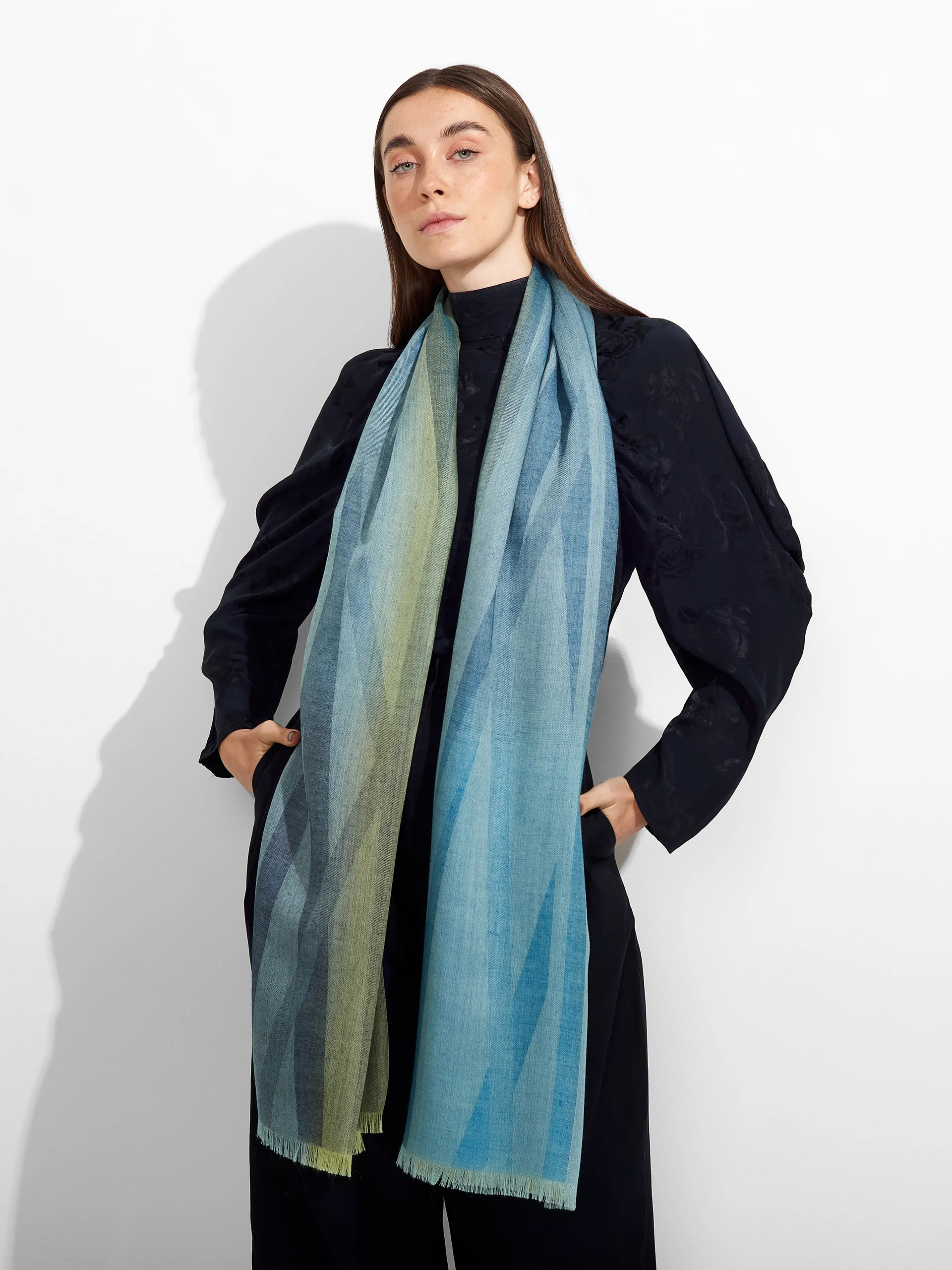 Zakiri Shawl Baby Alpaca Color Green