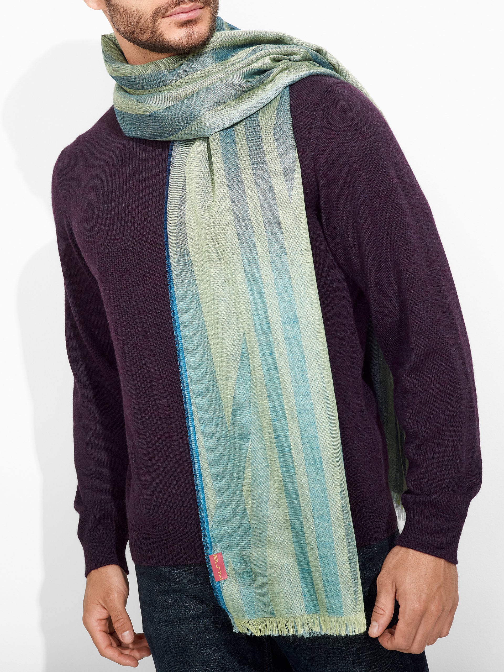 Zakiri Shawl Baby Alpaca Color Green - Image 5
