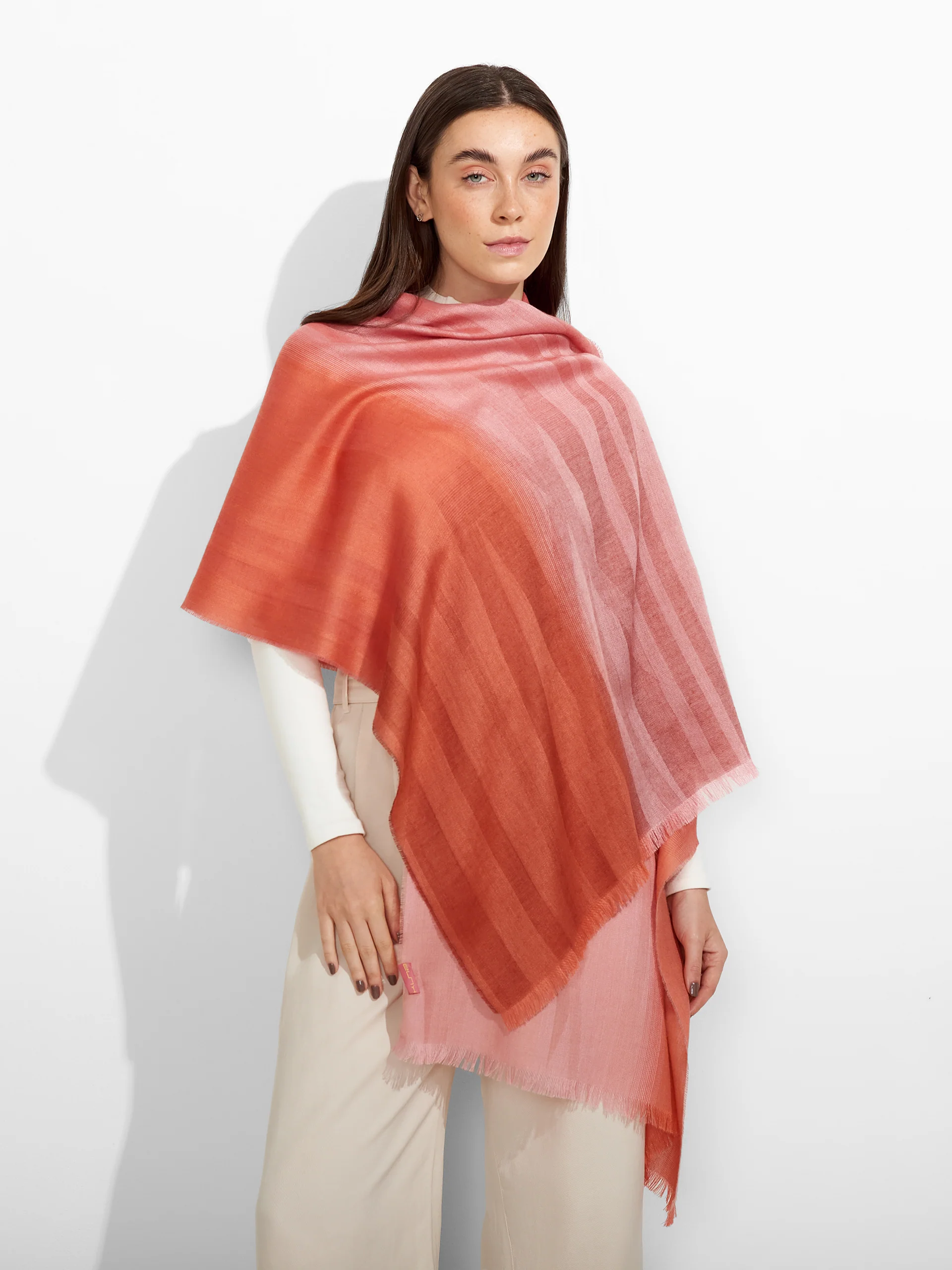 Zakiri Shawl Baby Alpaca Color Pink