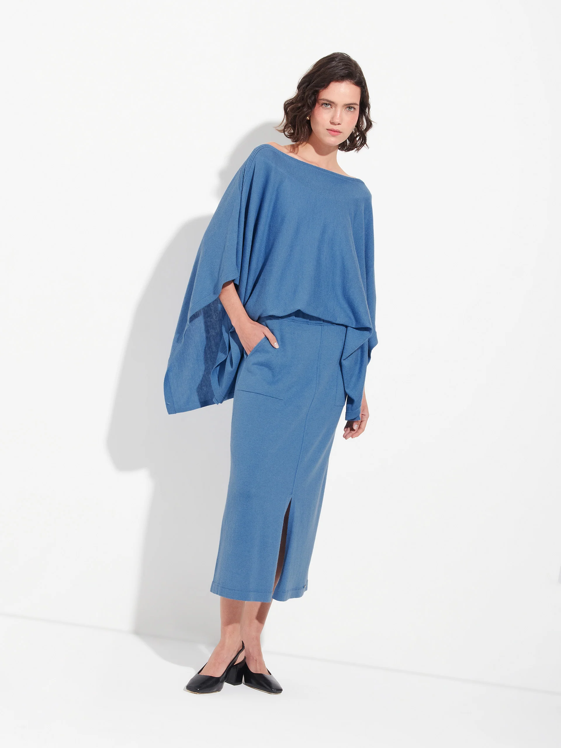 Zandra Skirt Cotton Color Blue - Image 4