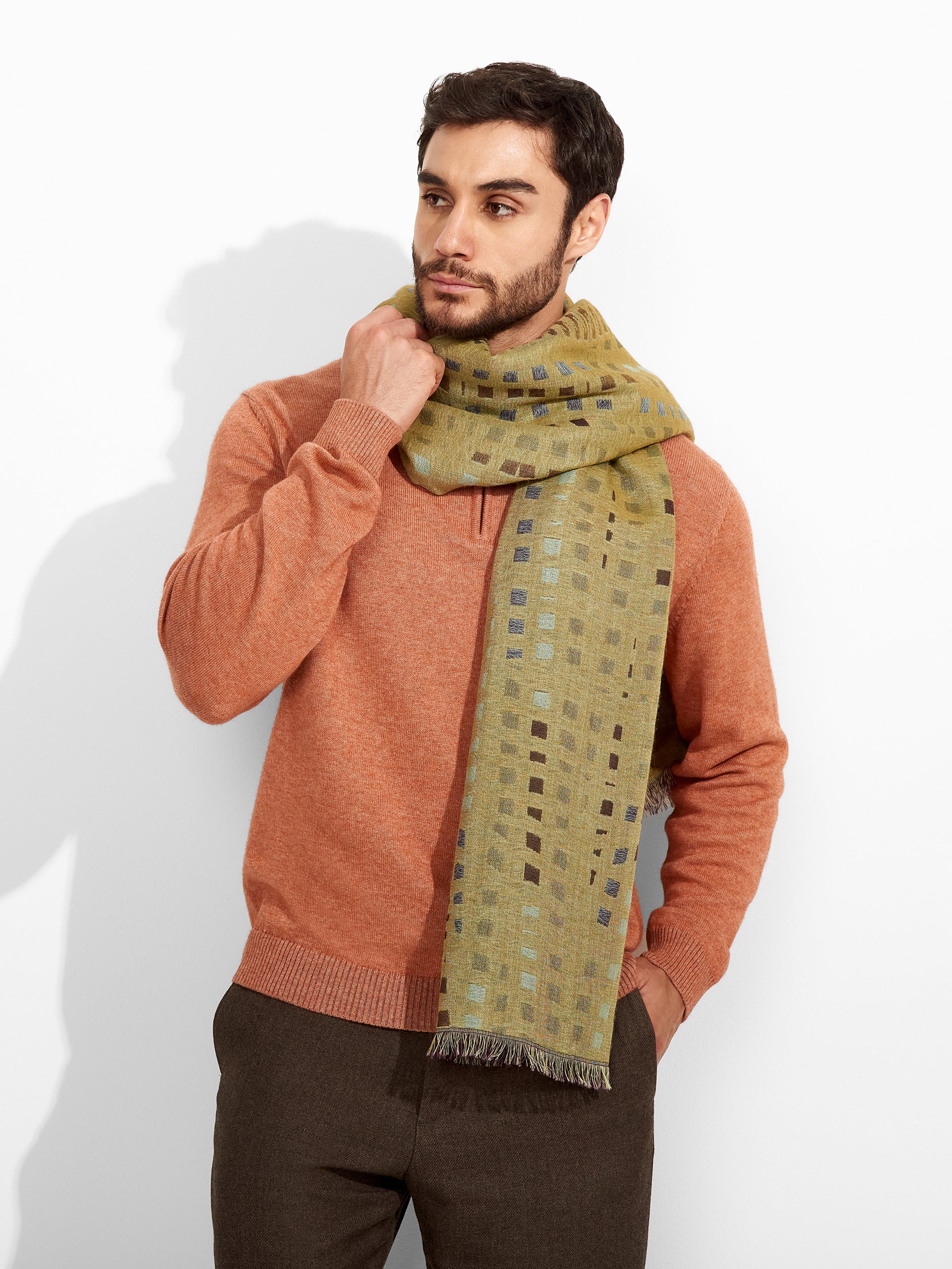 Zane Shawl Baby Alpaca Color Green - Image 4