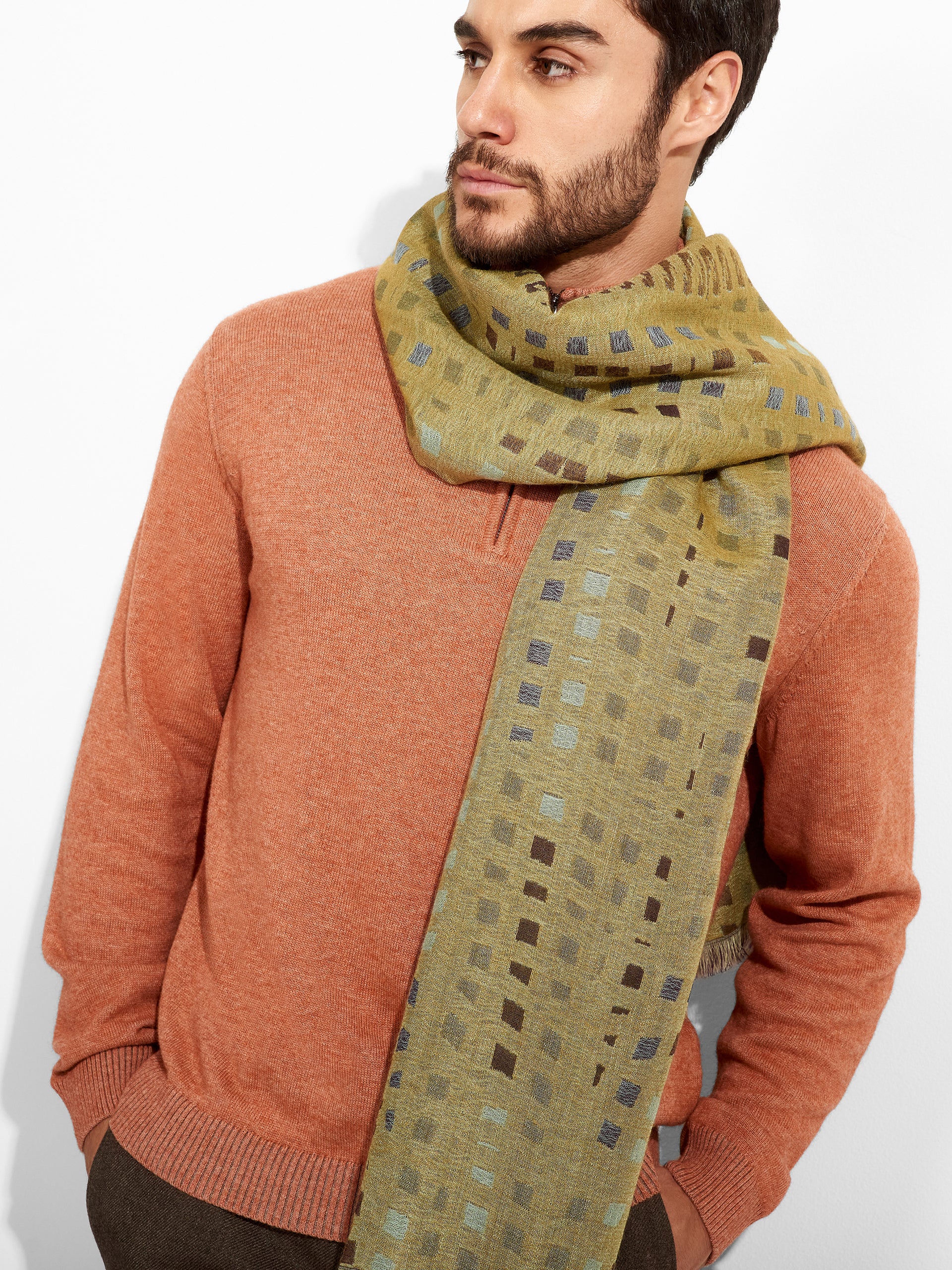 Zane Shawl Baby Alpaca Color Green - Image 5