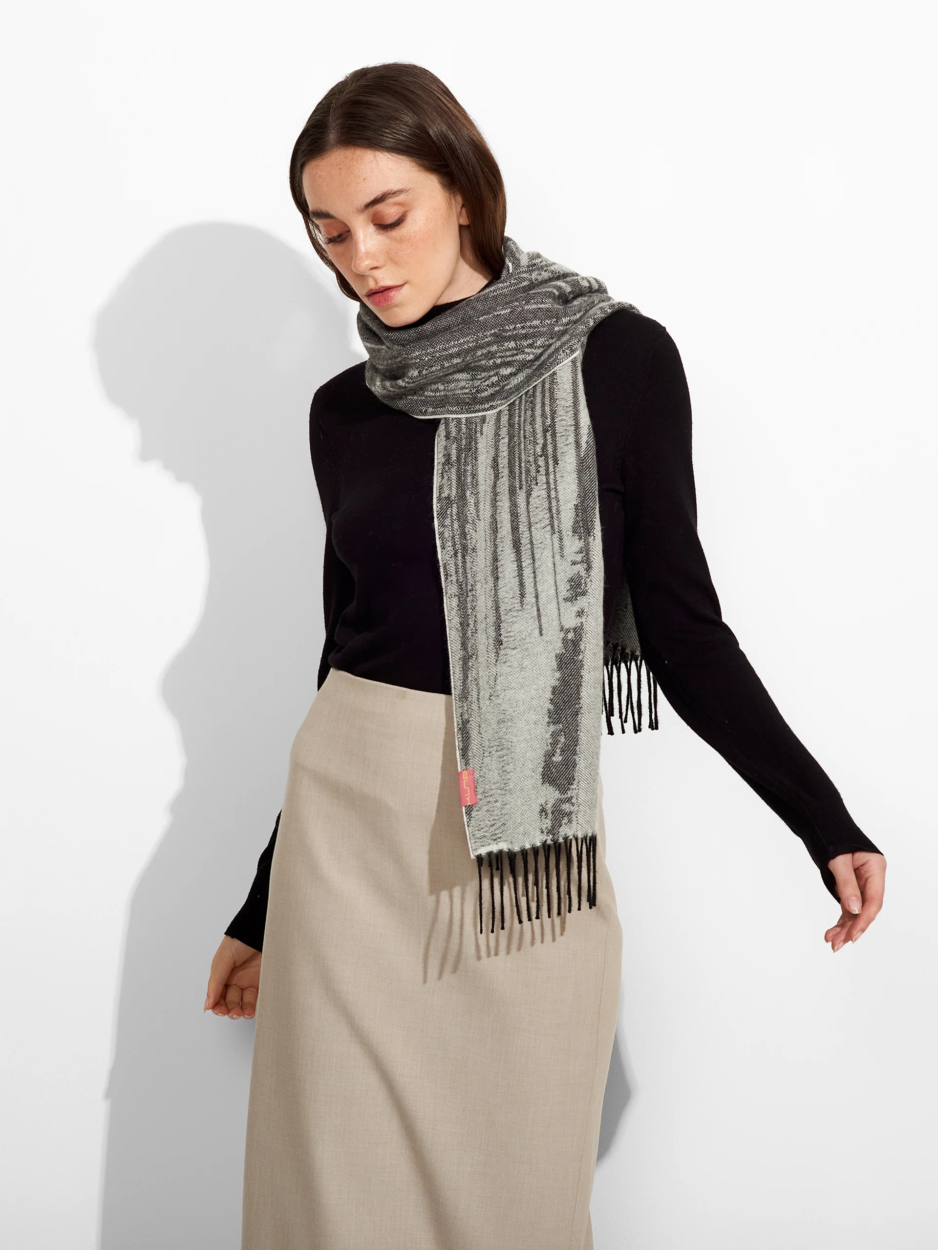 Zangay Scarf Baby Alpaca Color Black