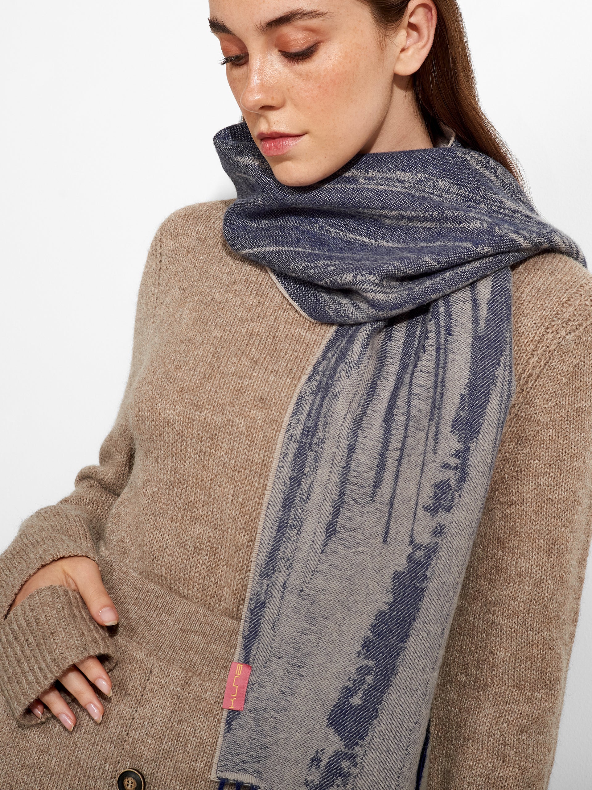 Zangay Scarf Baby Alpaca Color Blue - Image 3