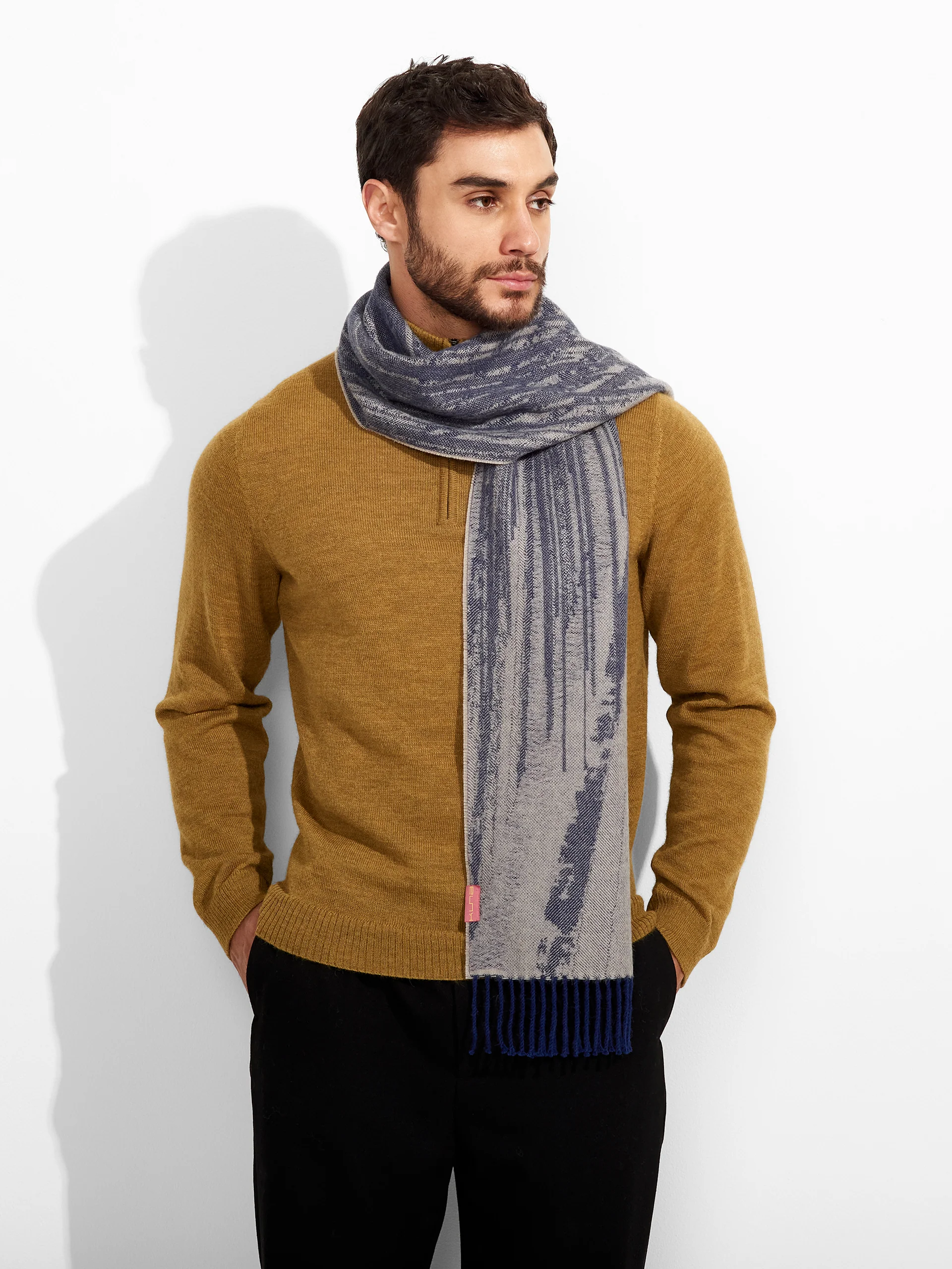 Zangay Scarf Baby Alpaca Color Blue - Image 4