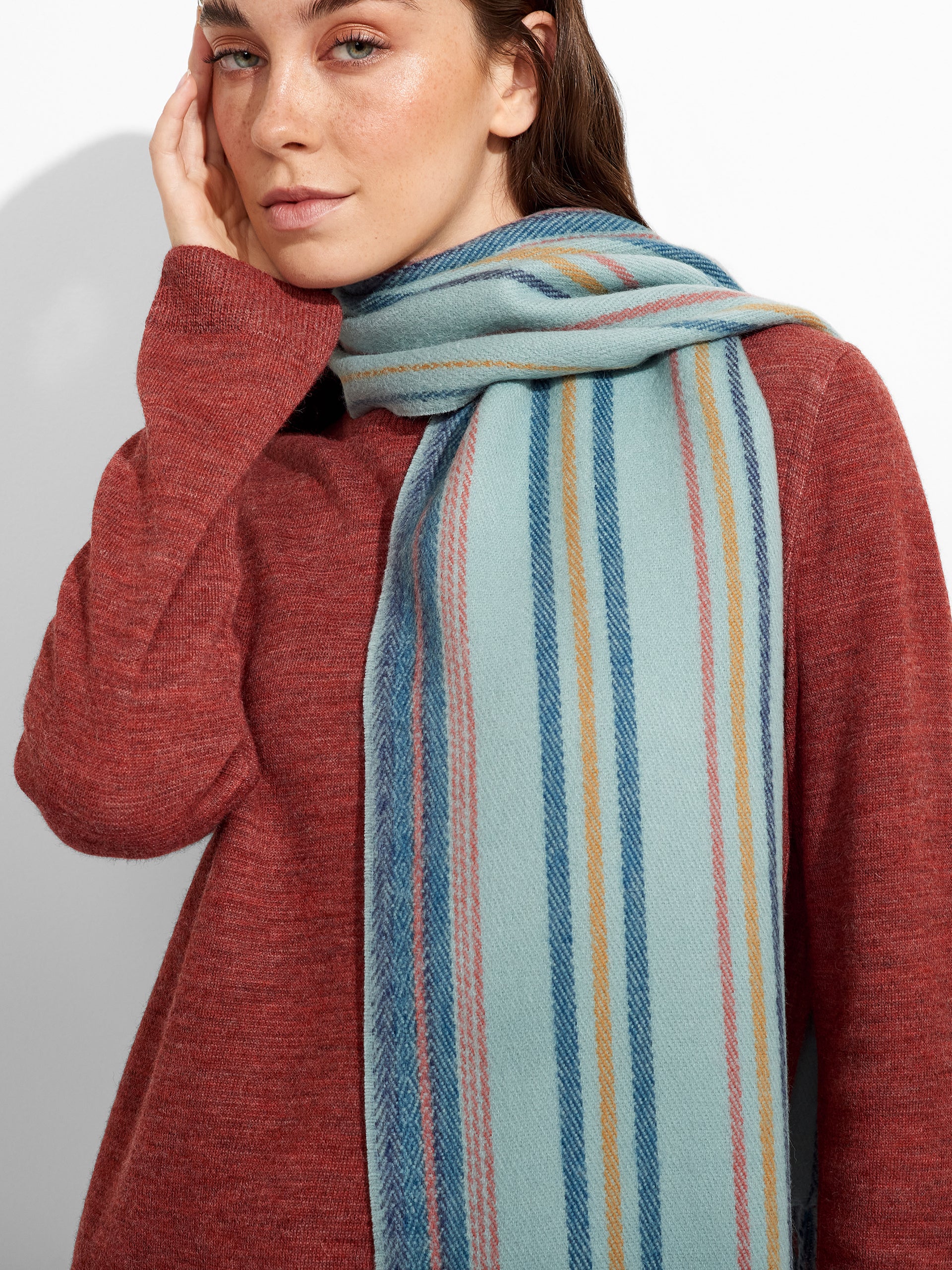 Zareno Scarf Baby Alpaca Color Ligth Blue - Image 3
