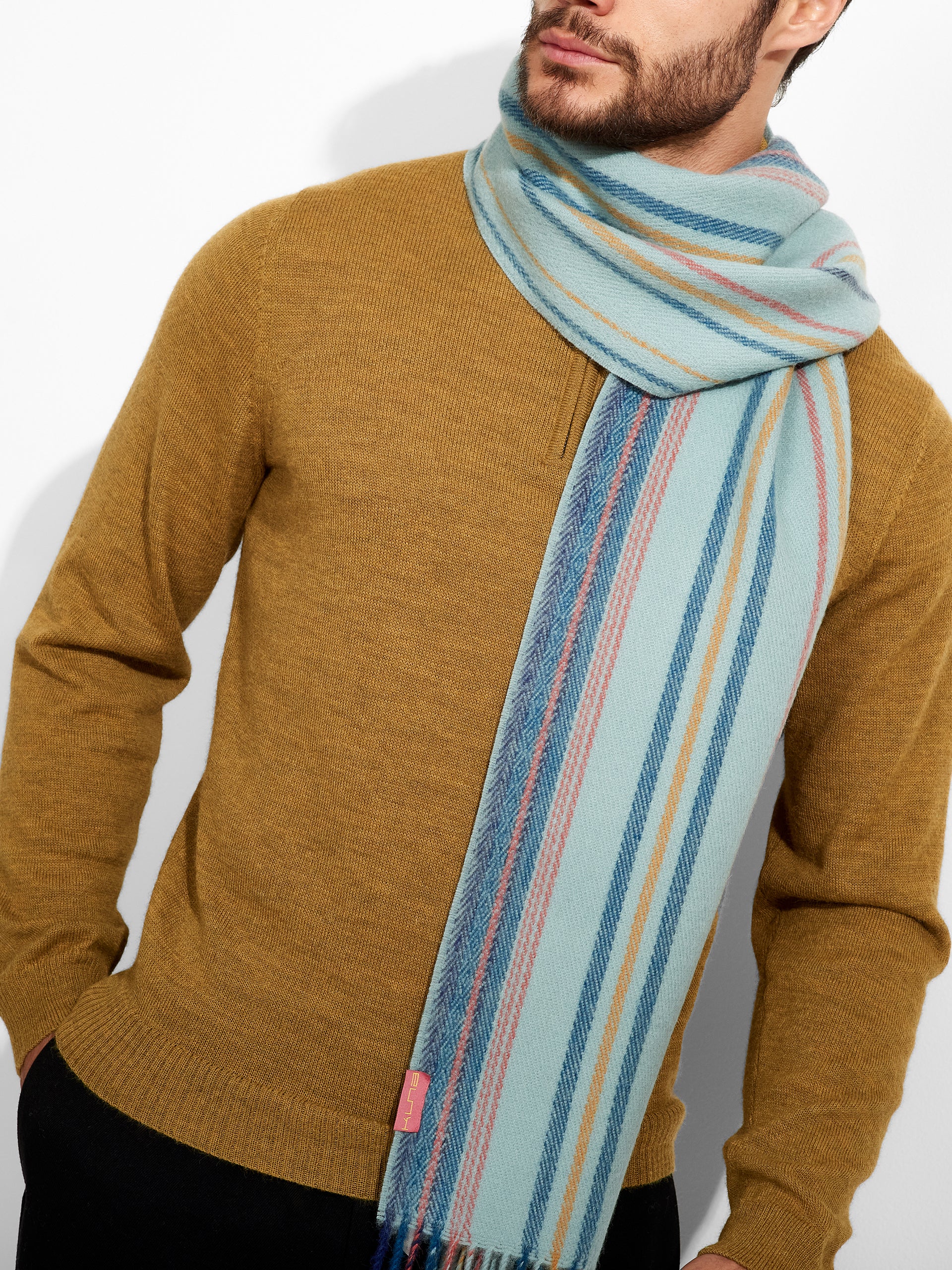 Zareno Scarf Baby Alpaca Color Ligth Blue - Image 5