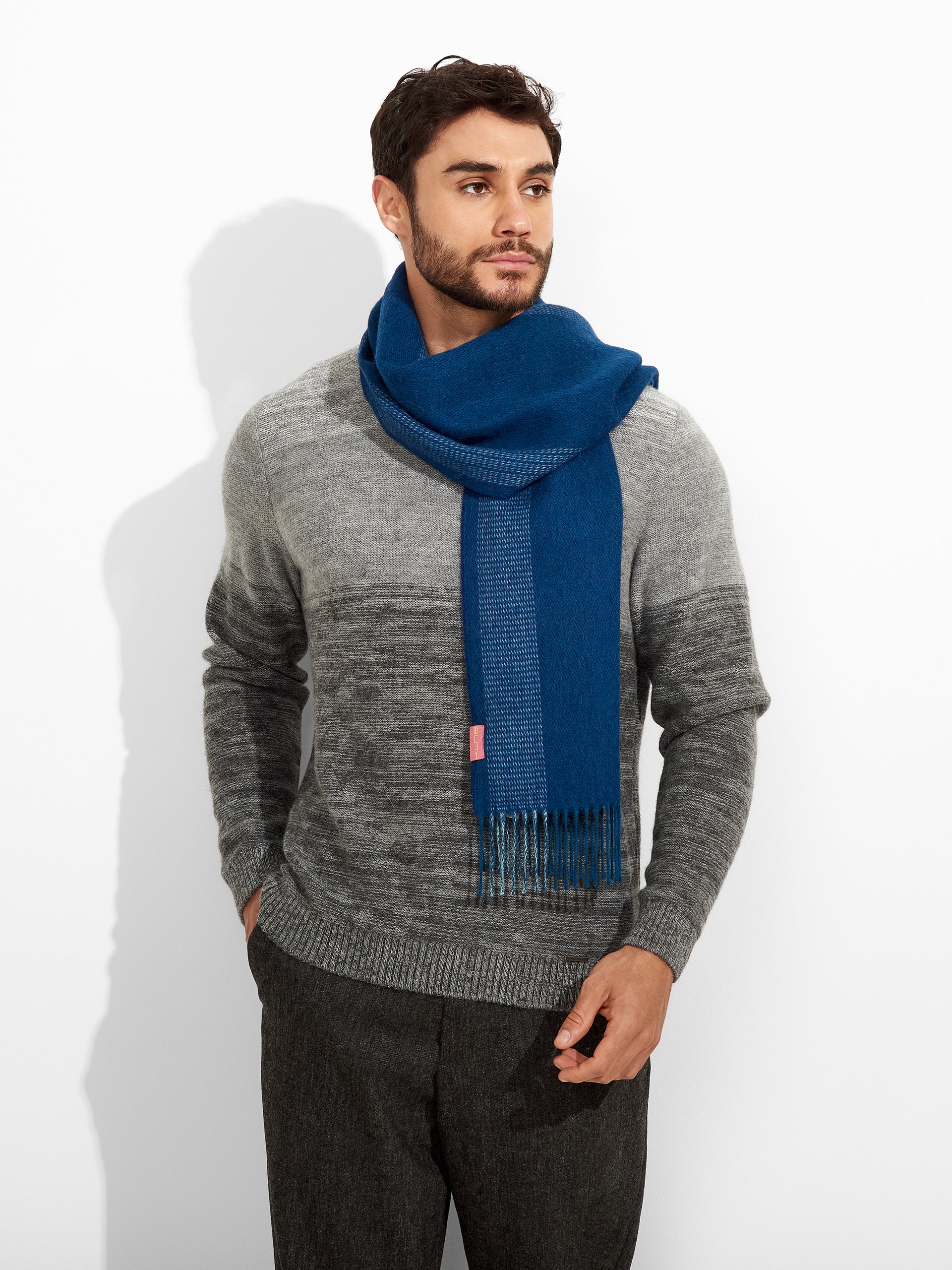 Zarick Scarf Baby Alpaca Color Blue - Image 4