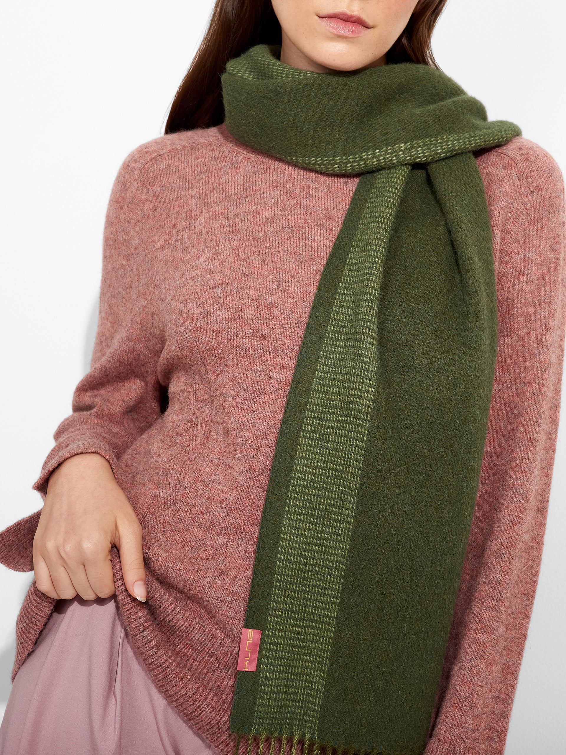 Zarick Scarf Baby Alpaca Color Green - Image 3