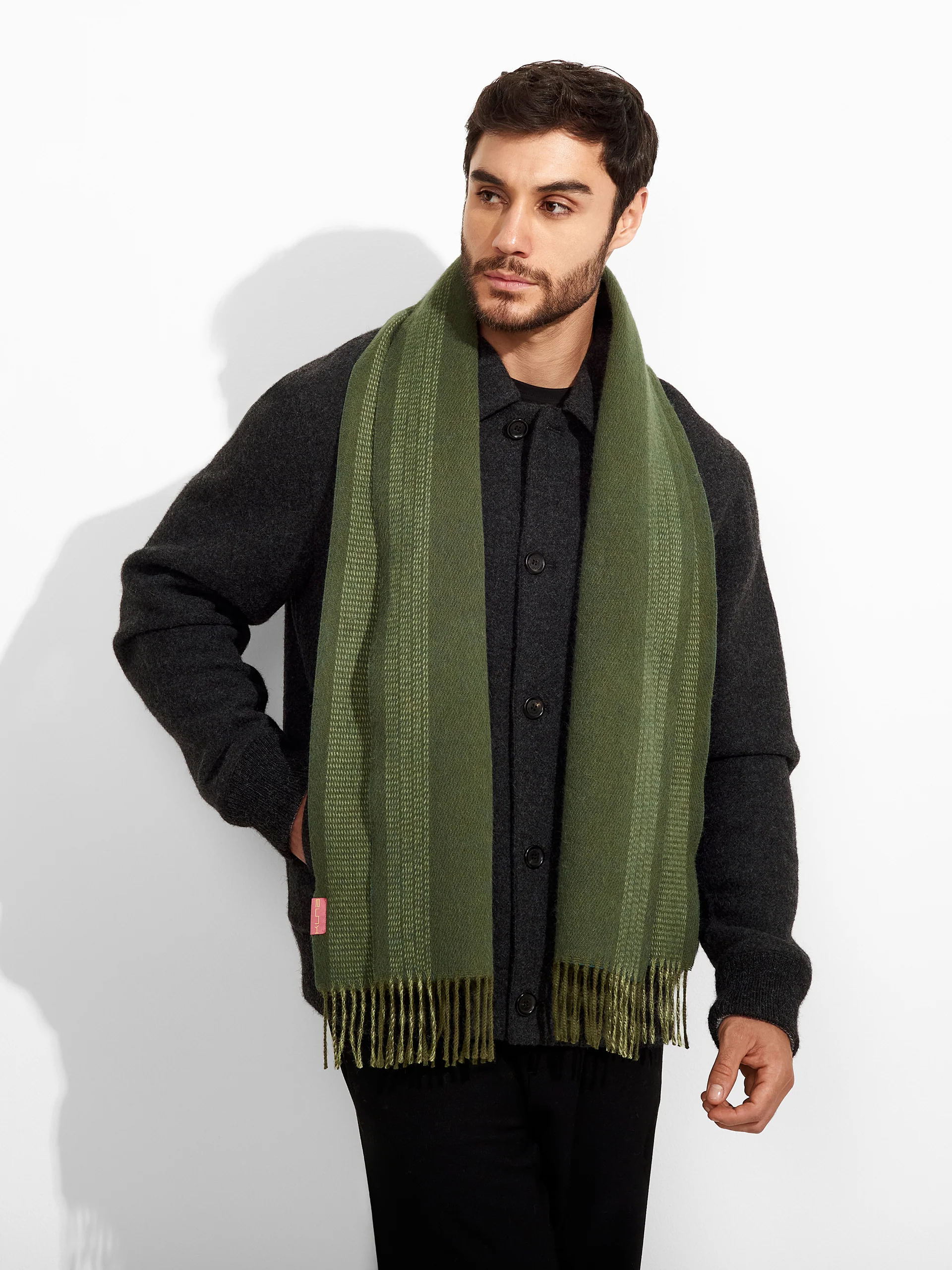 Zarick Scarf Baby Alpaca Color Green - Image 4