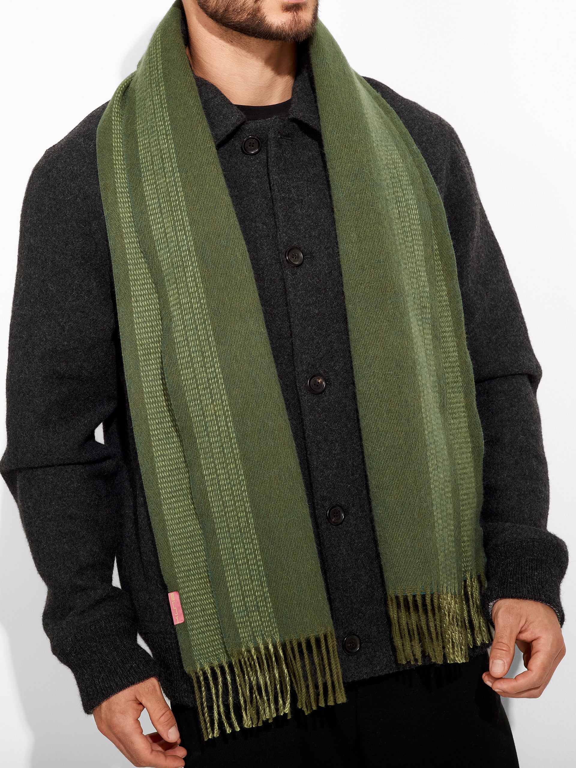 Zarick Scarf Baby Alpaca Color Green - Image 5