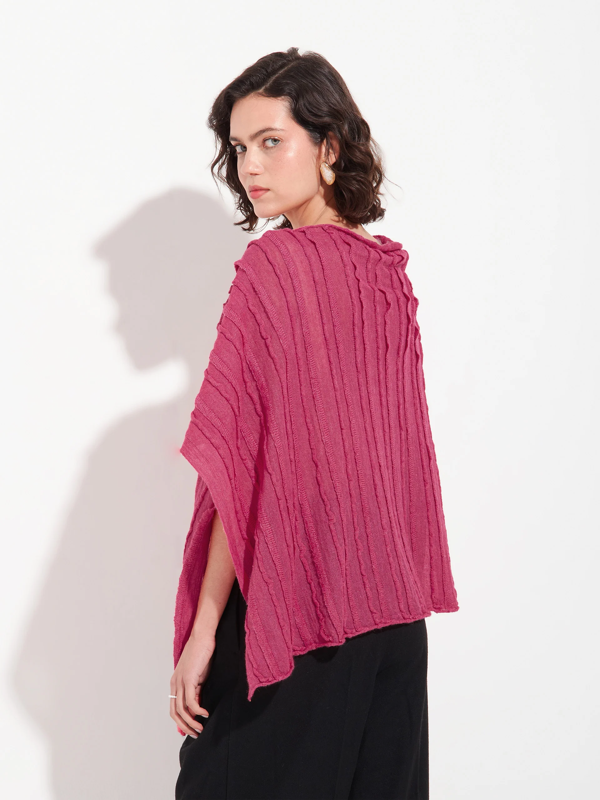 Zarina Poncho Baby Alpaca Color Beige - Image 3