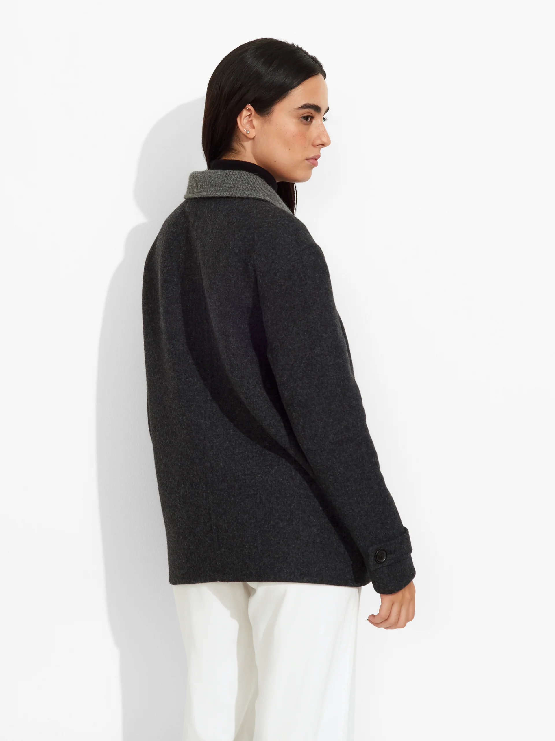 Zazie Coat Baby Alpaca Color Grey - Image 3