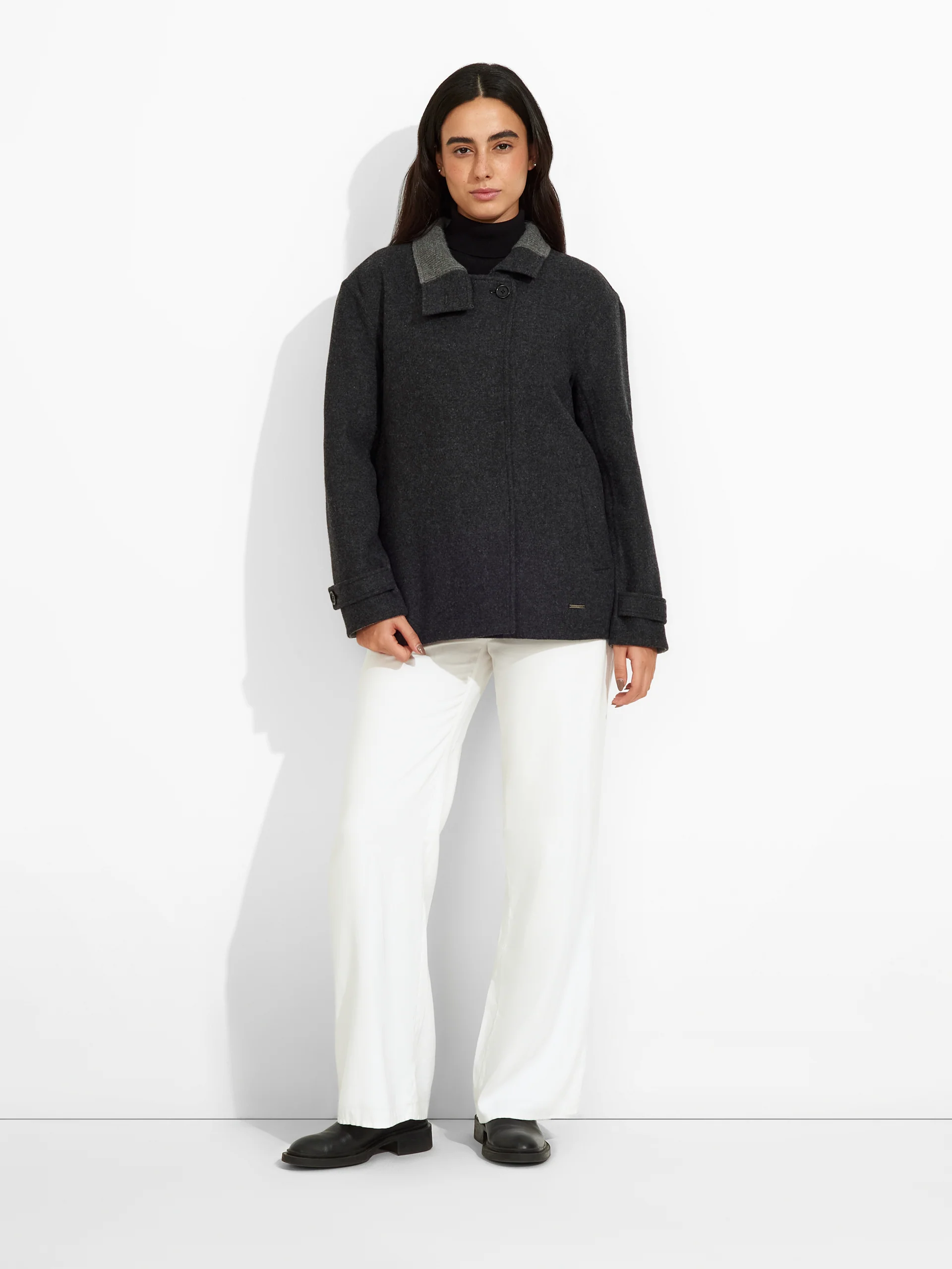 Zazie Coat Baby Alpaca Color Grey - Image 4