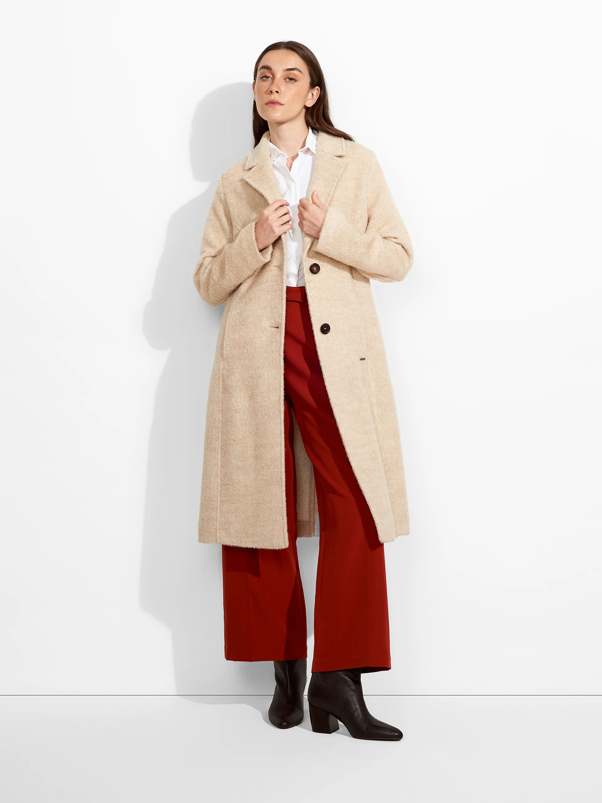 Zen Coat Wool Color Beige - Image 4