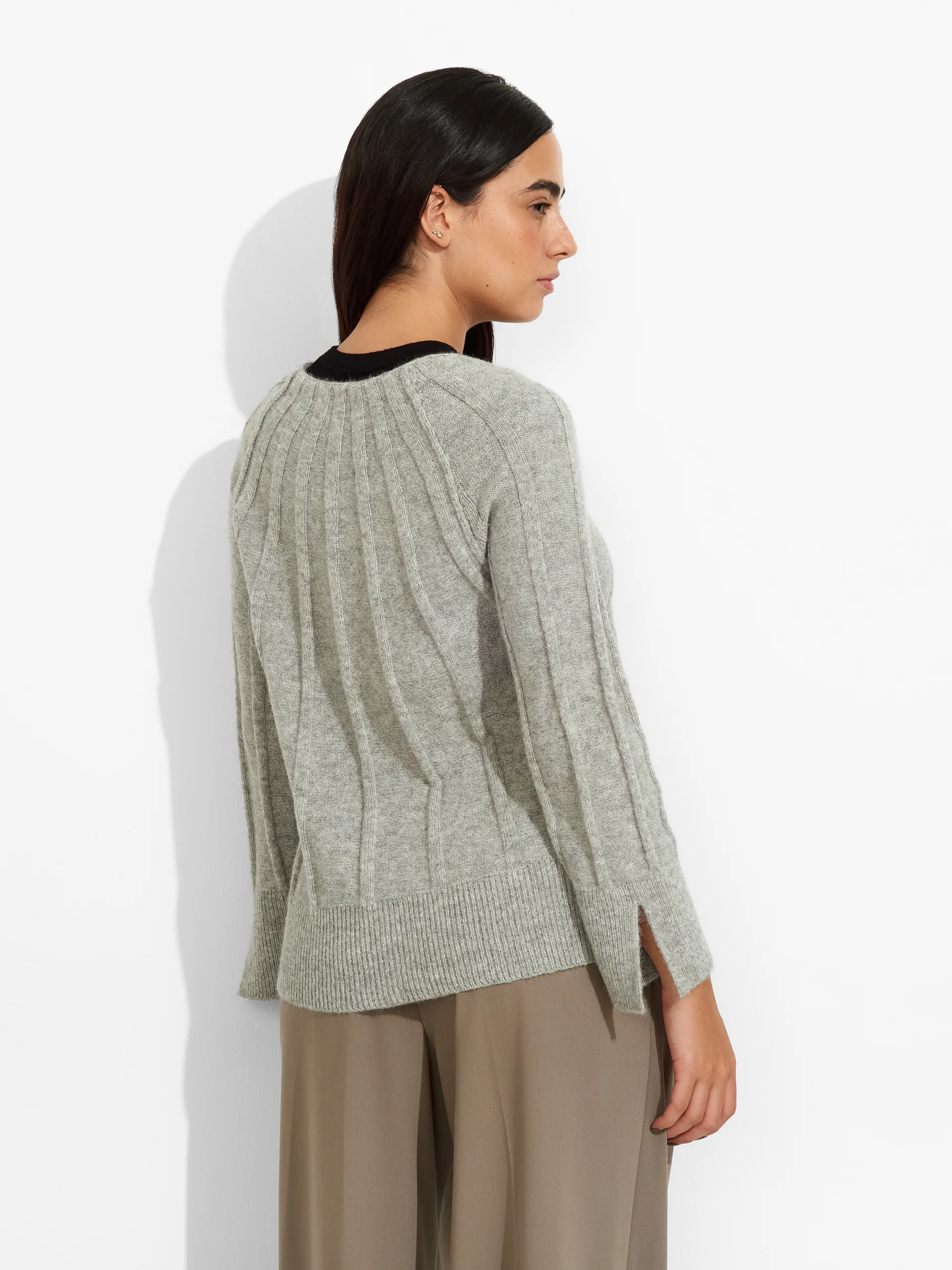 Zephir Cardigan Baby Alpaca Color Grey - Image 3