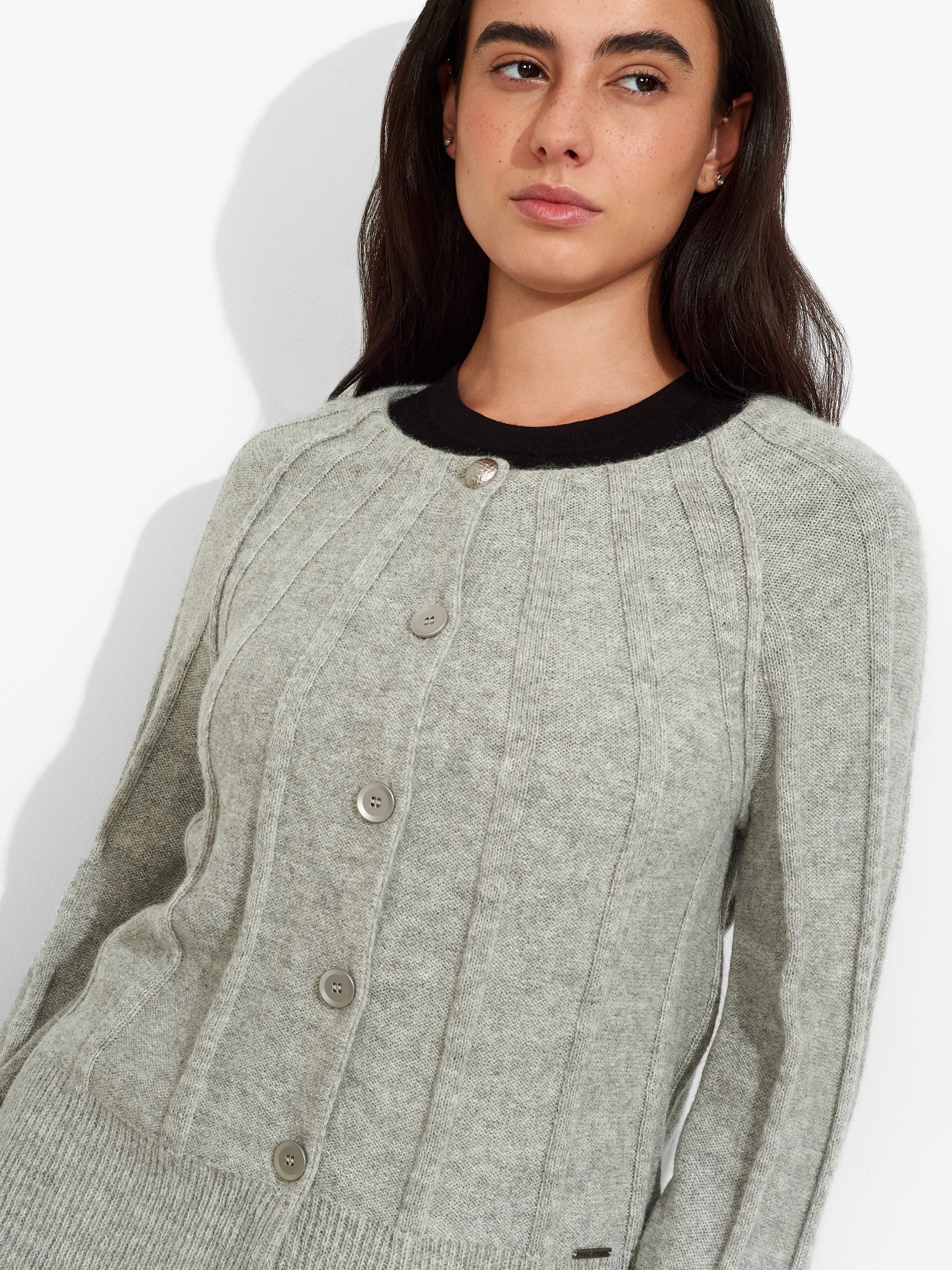 Zephir Cardigan Baby Alpaca Color Grey - Image 5