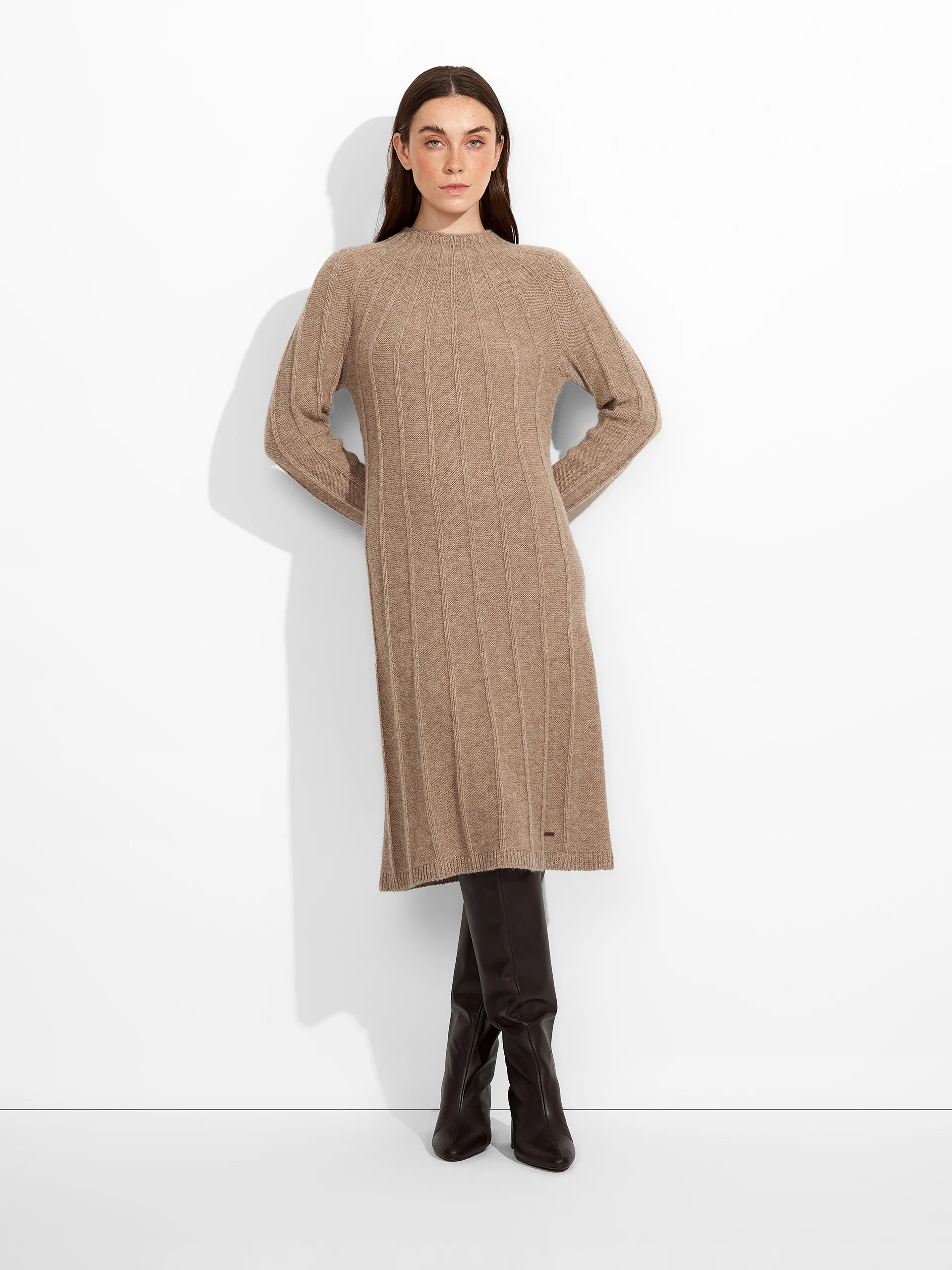 Zephir Dress Baby Alpaca Color Brown - Image 4