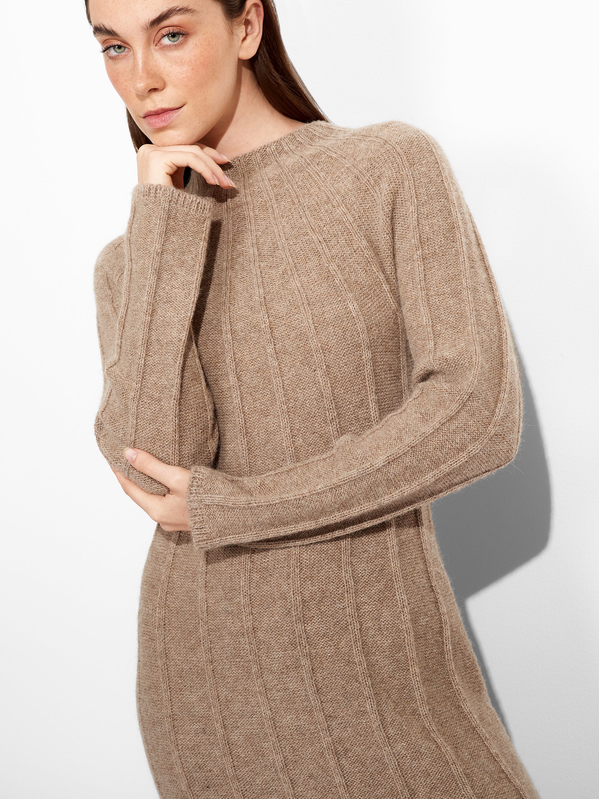 Zephir Dress Baby Alpaca Color Brown - Image 5