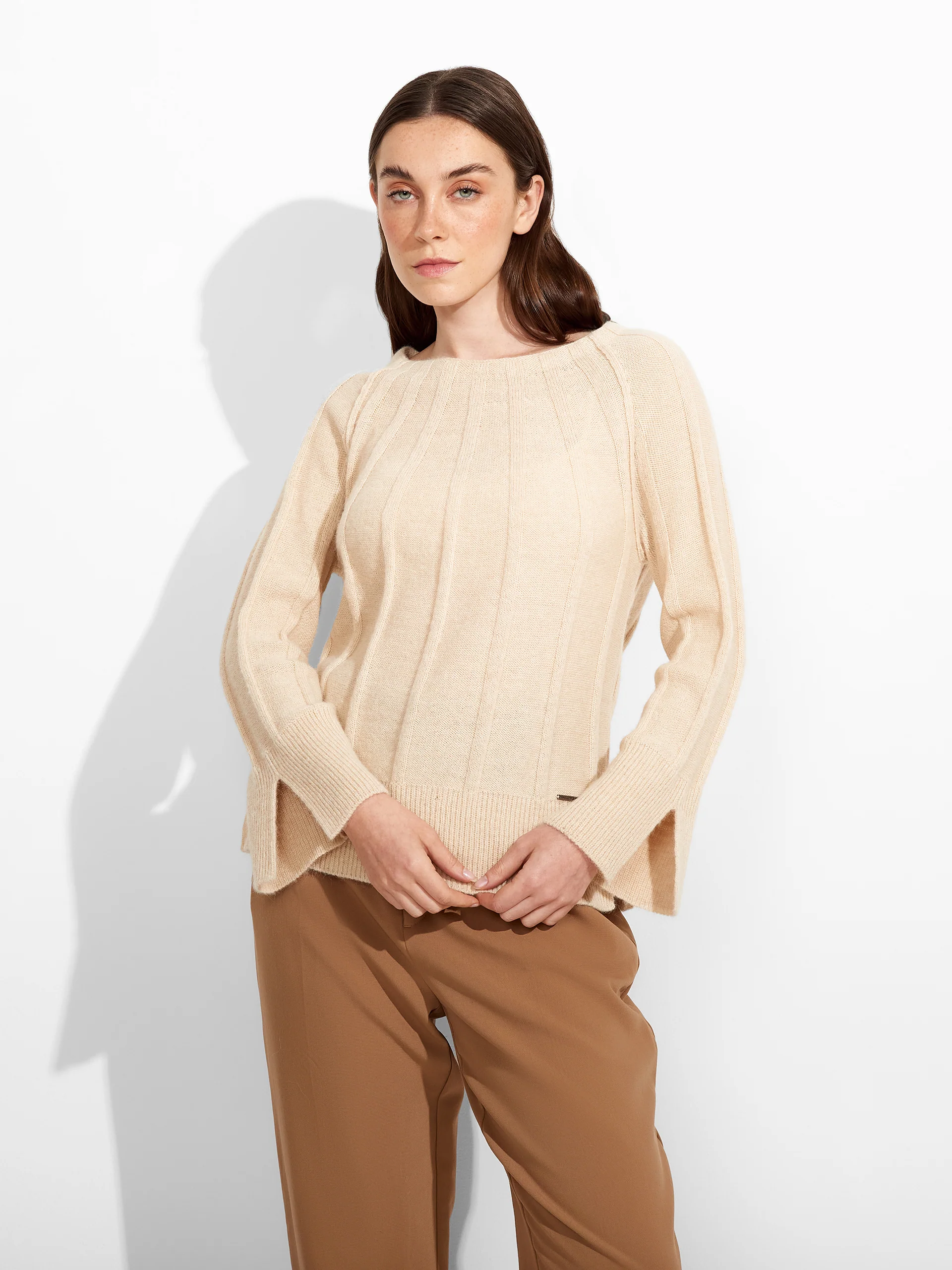 Zephir Sweater Baby Alpaca Color Beige - Image 2