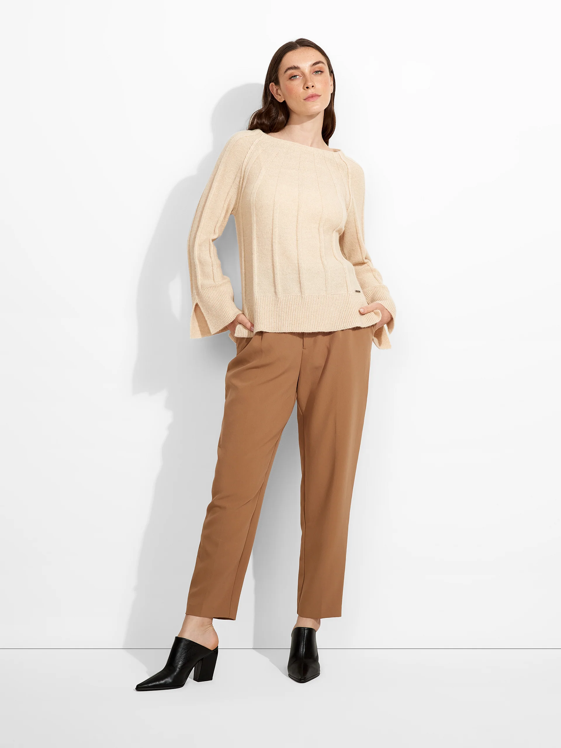 Zephir Sweater Baby Alpaca Color Beige - Image 4
