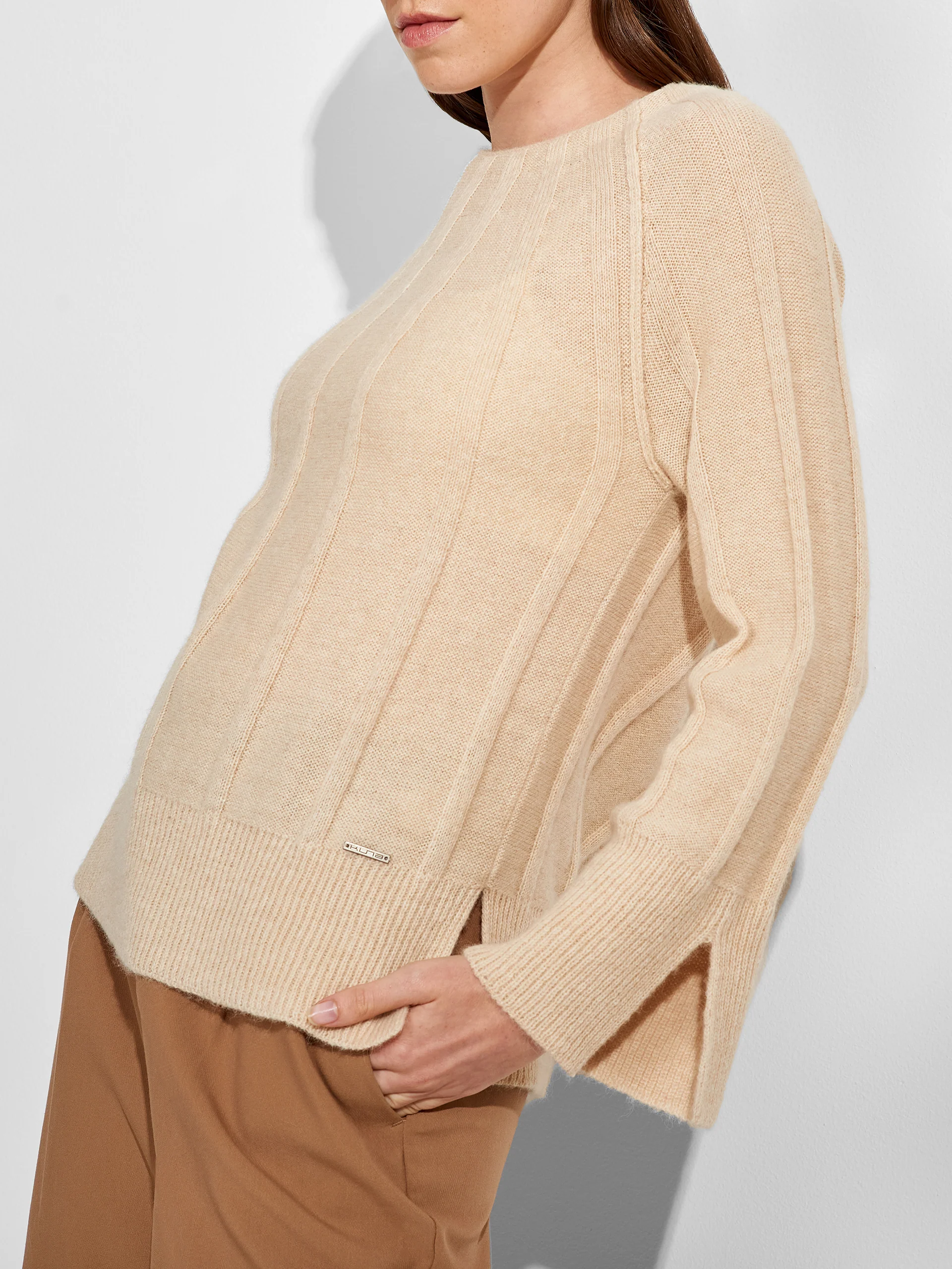 Zephir Sweater Baby Alpaca Color Beige - Image 5