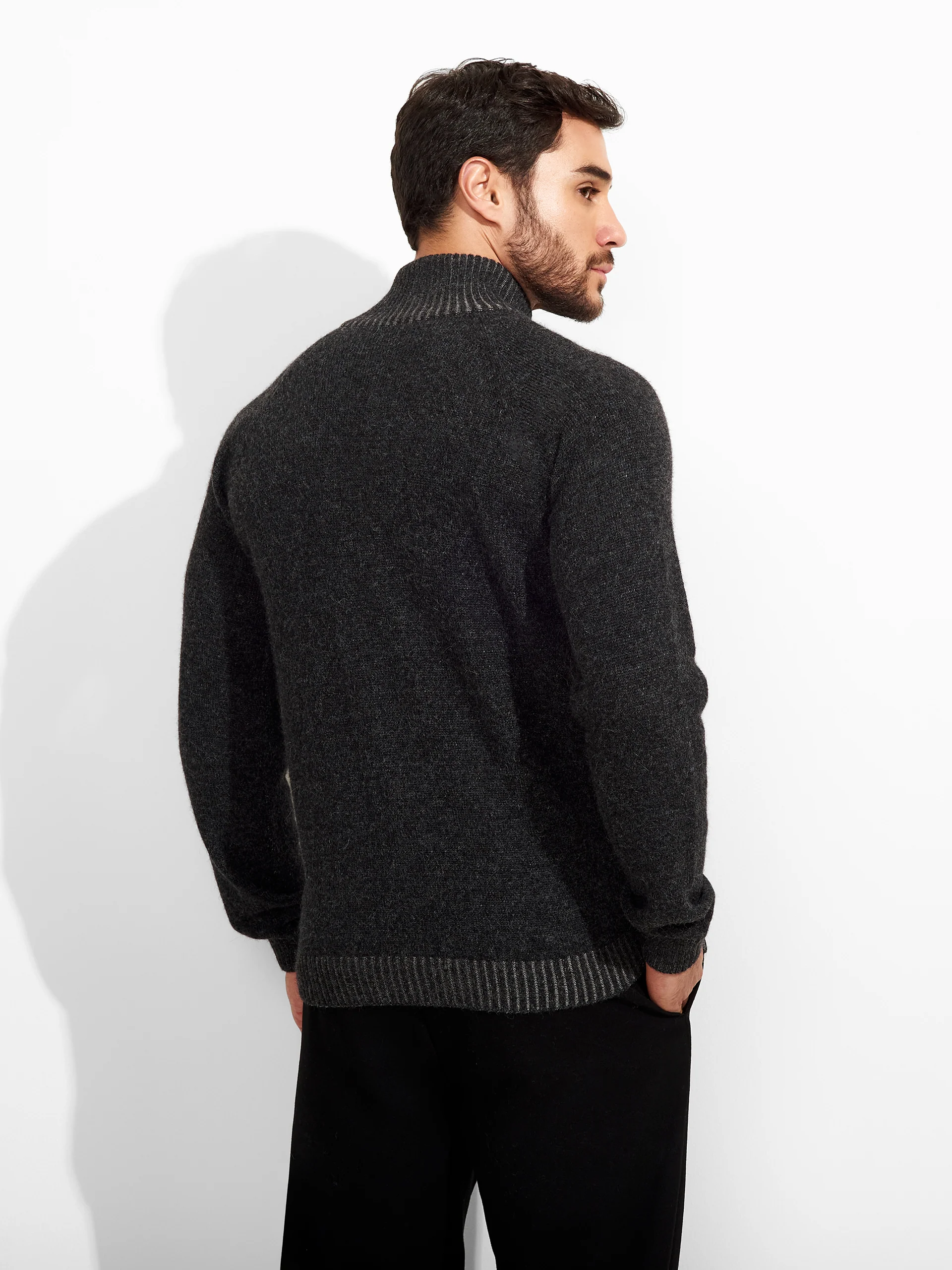 Zerres Cardigan Baby Alpaca Color Grey - Image 3