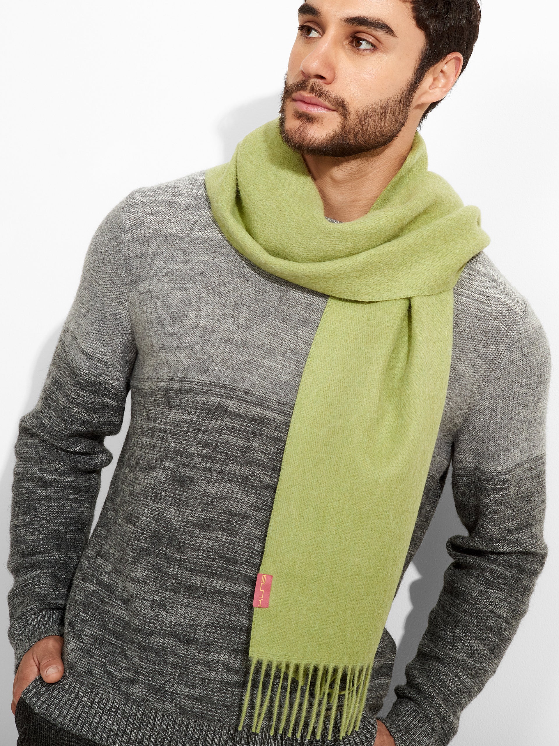 Zeta Scarf Baby Alpaca Color Green - Image 5