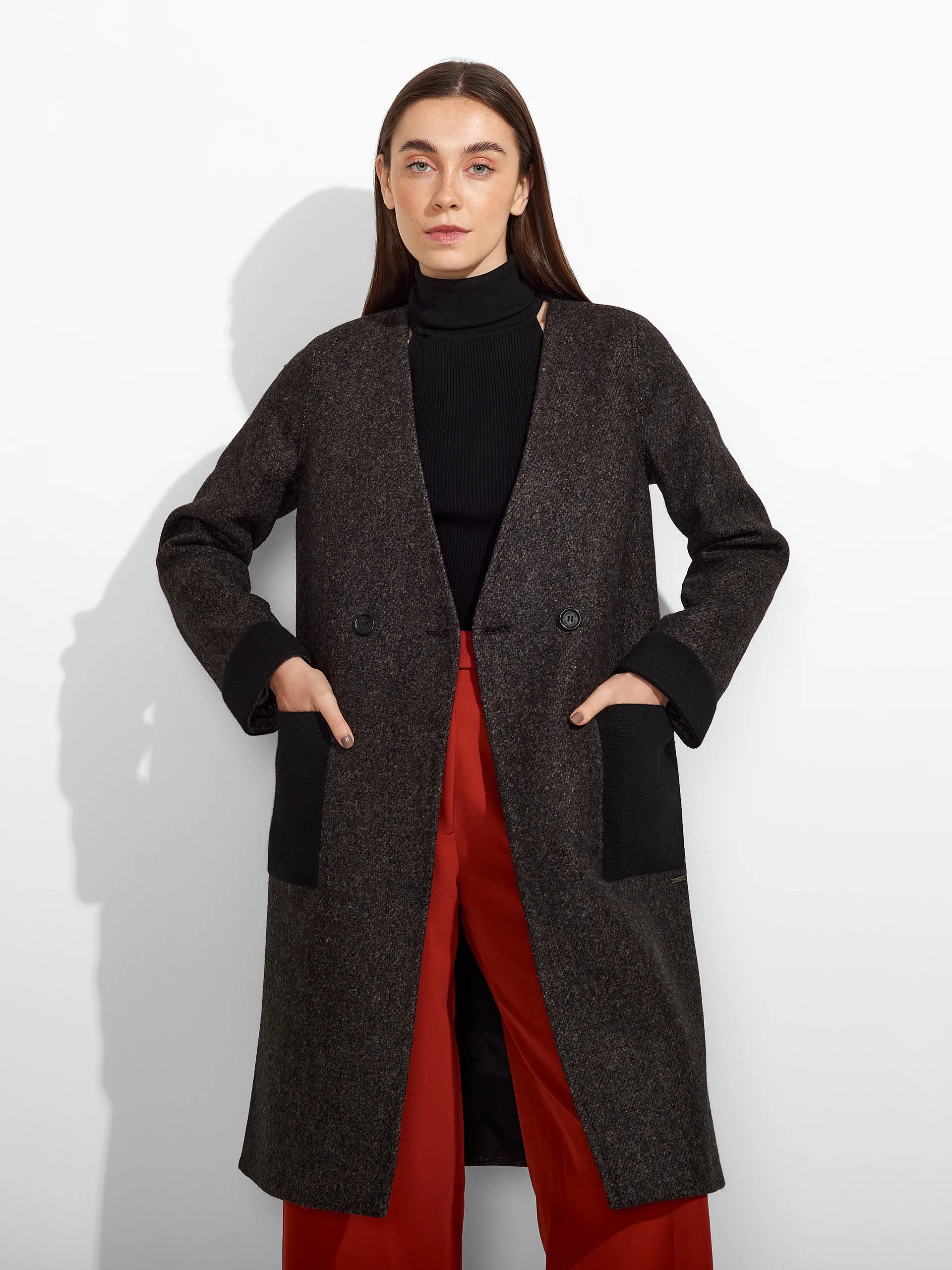 Zeyad Coat Wool And Baby Alpaca Color Brown - Image 2