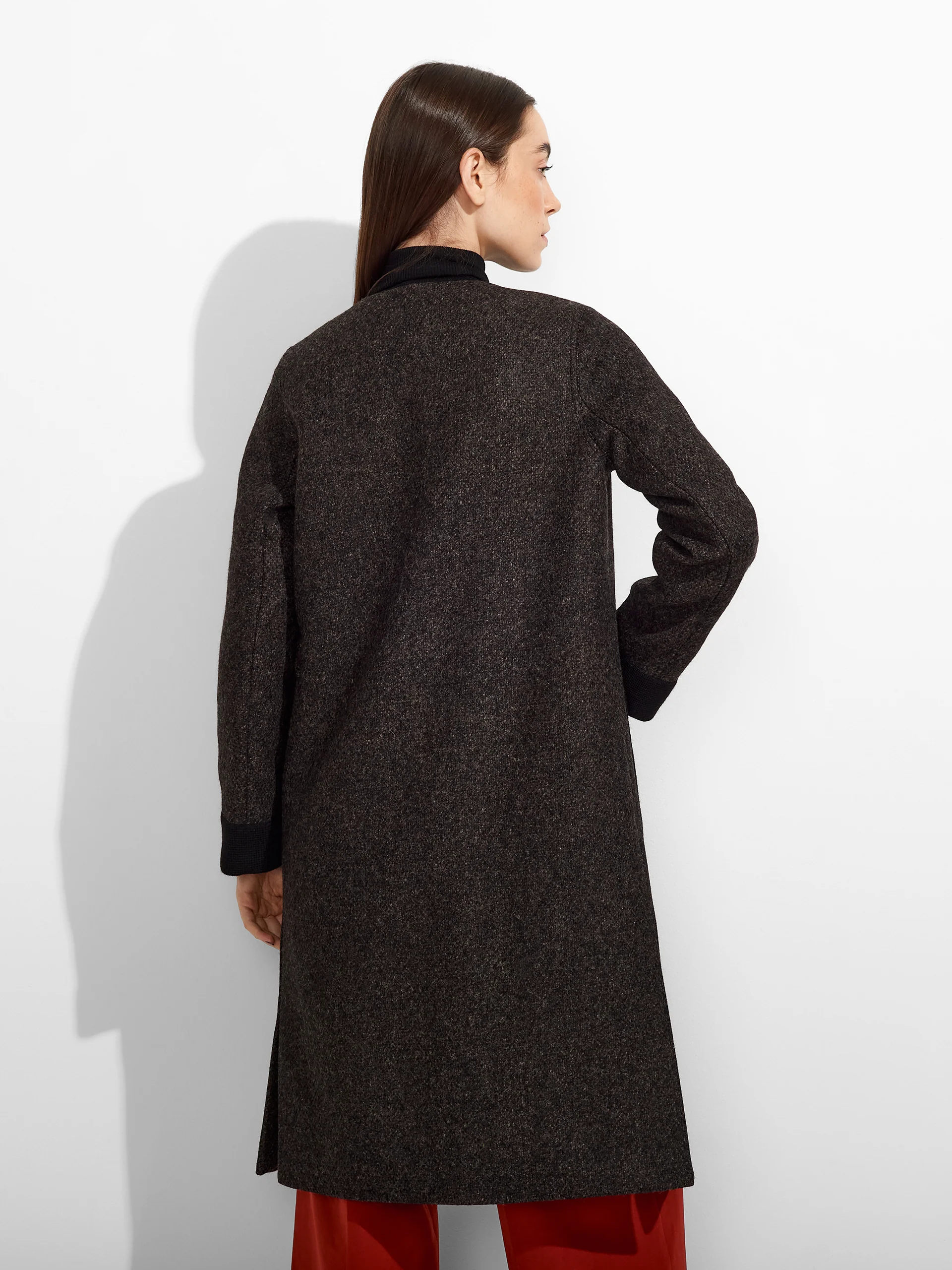 Zeyad Coat Wool And Baby Alpaca Color Brown - Image 3