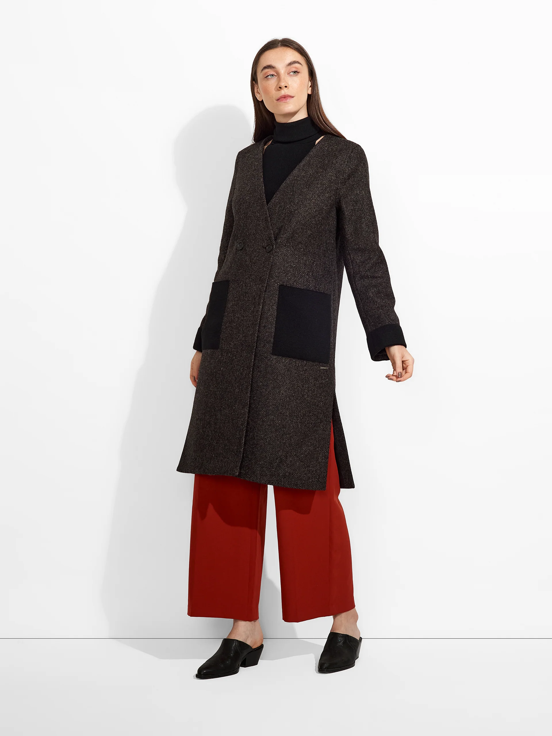 Zeyad Coat Wool And Baby Alpaca Color Brown - Image 4