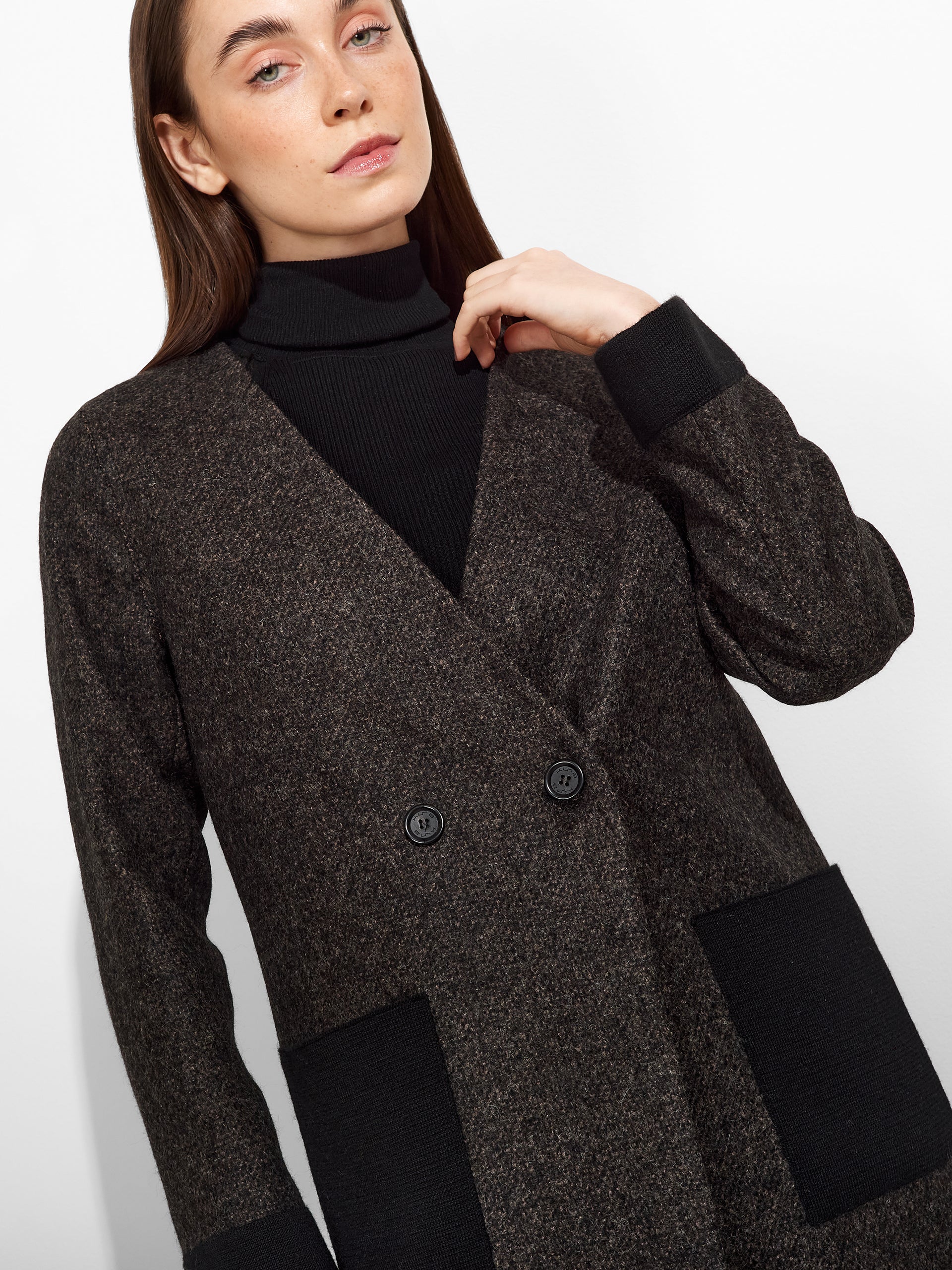 Zeyad Coat Wool And Baby Alpaca Color Brown - Image 5
