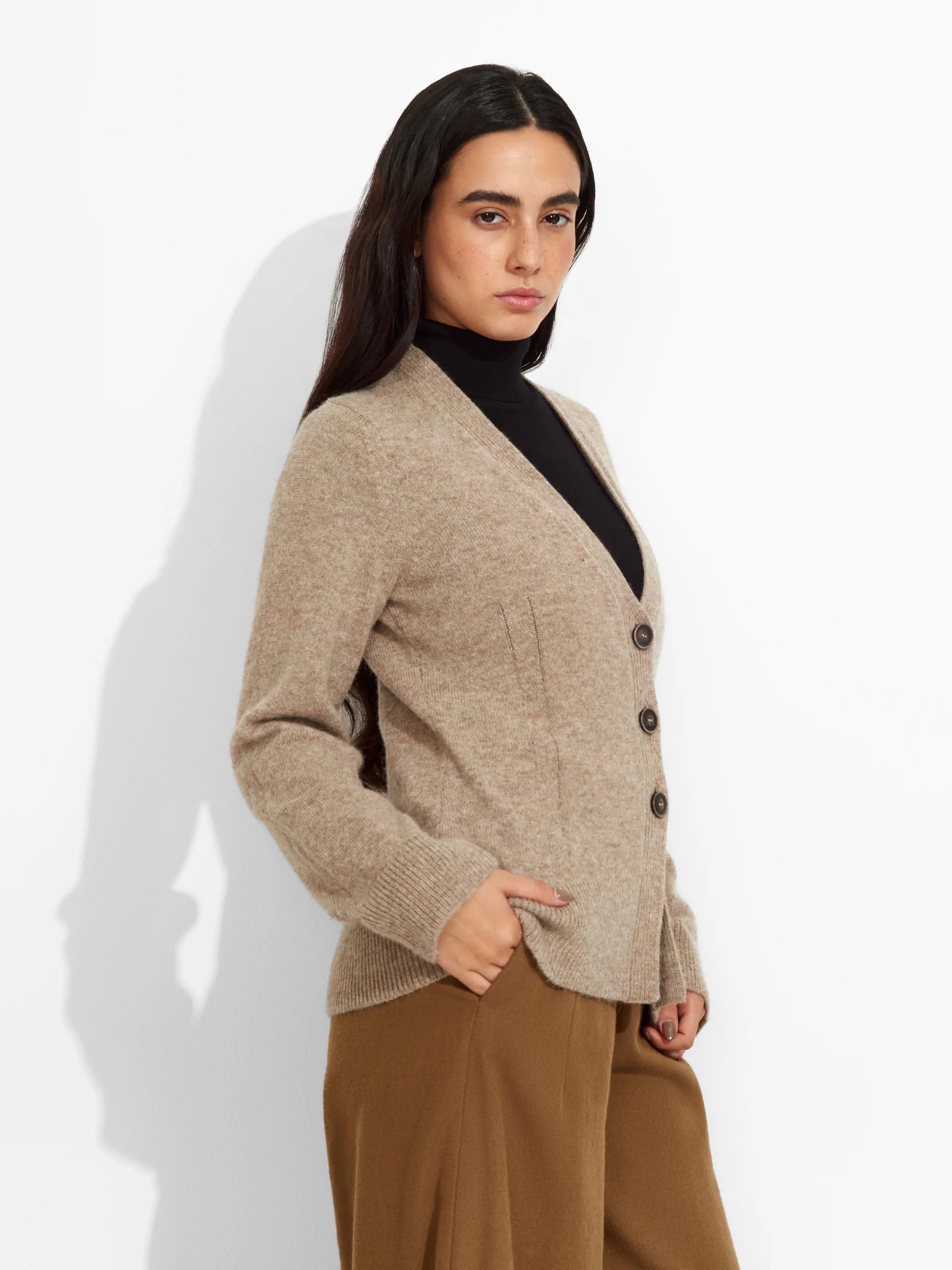 Zia Cardigan Baby Alpaca Color Brown - Image 2