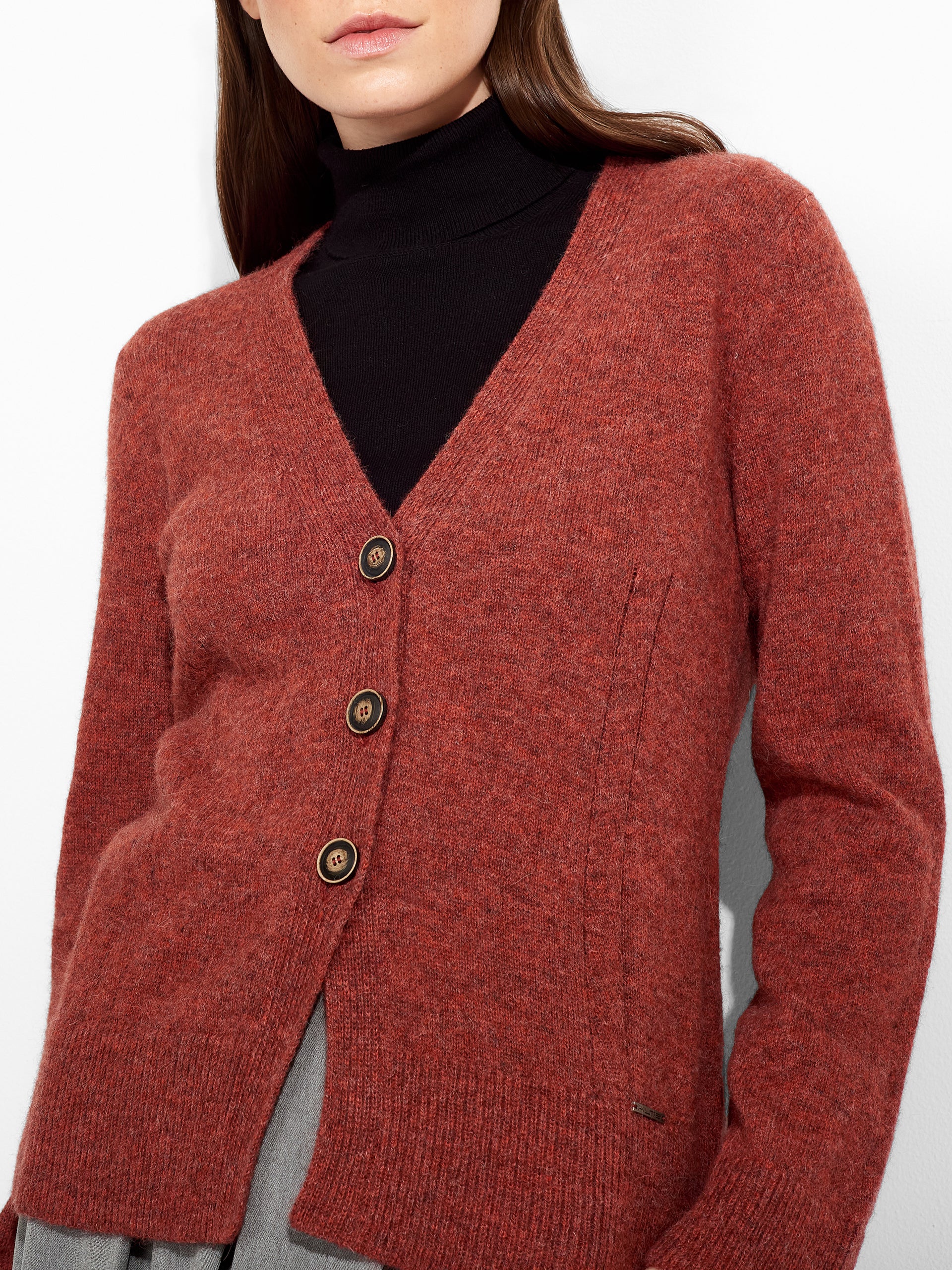 Zia Cardigan Baby Alpaca Color Red - Image 5