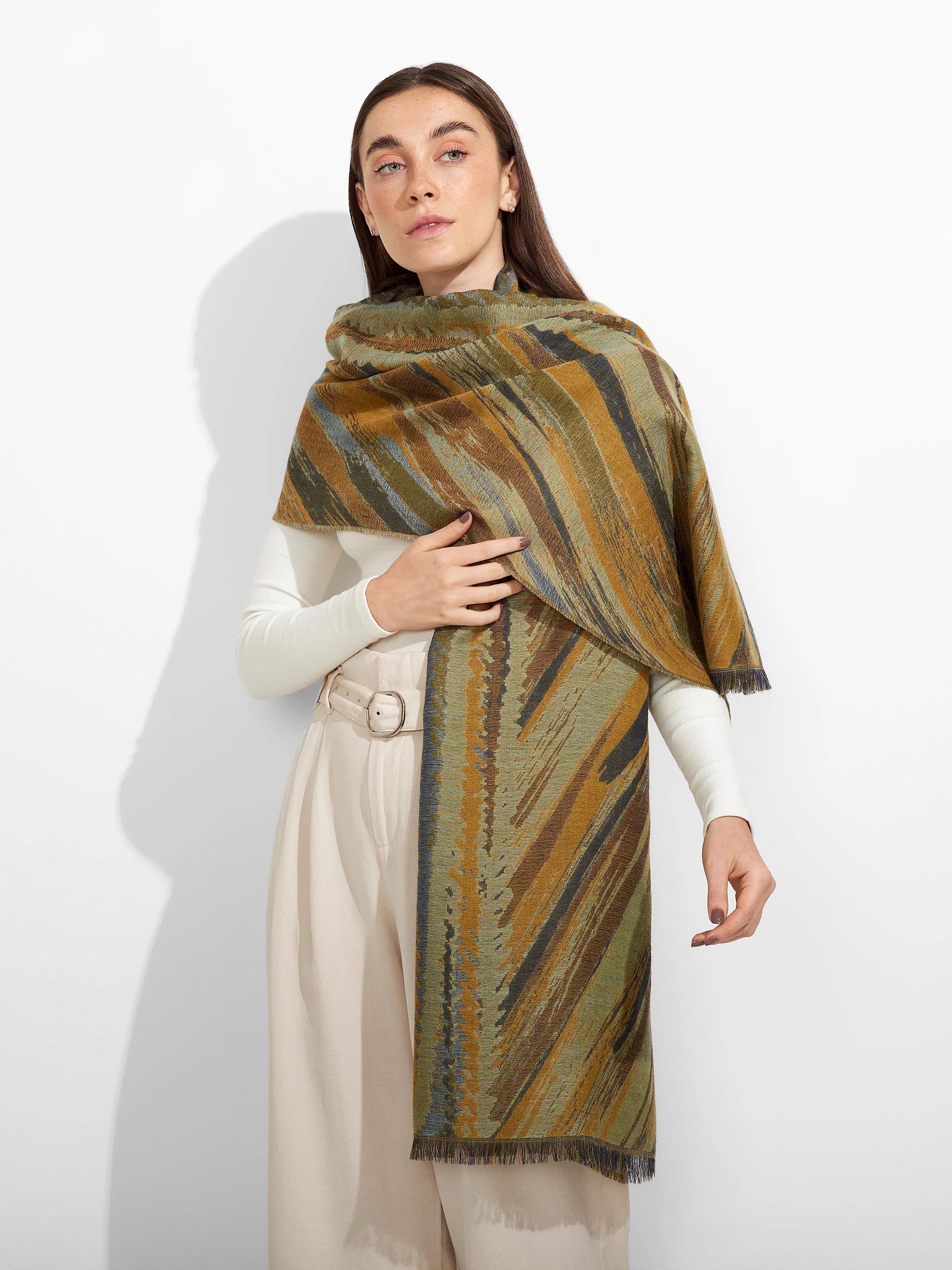 Zidny Shawl Baby Alpaca Color Yellow