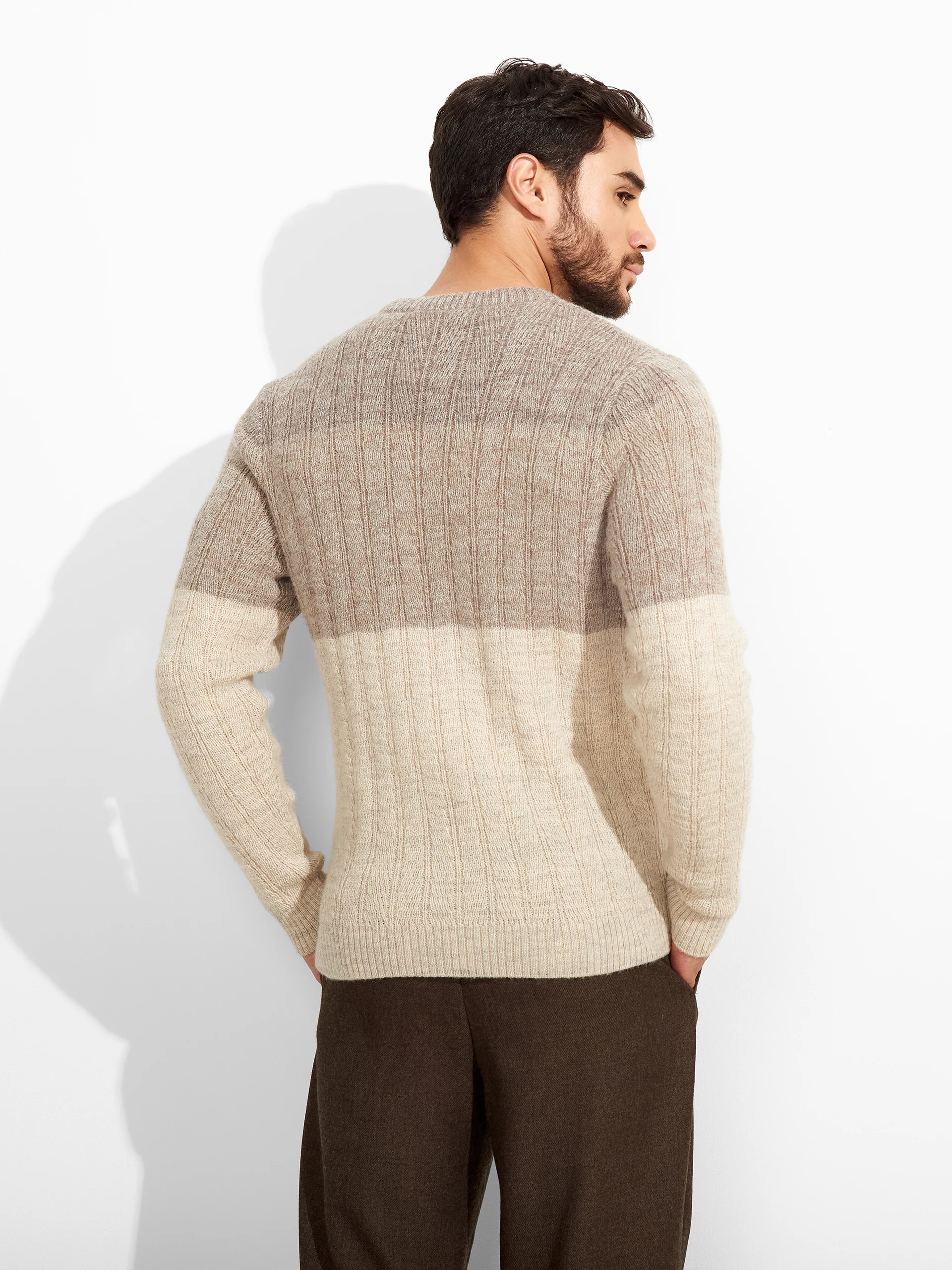 Zinal Sweater Baby Alpaca Color Beige - Image 3