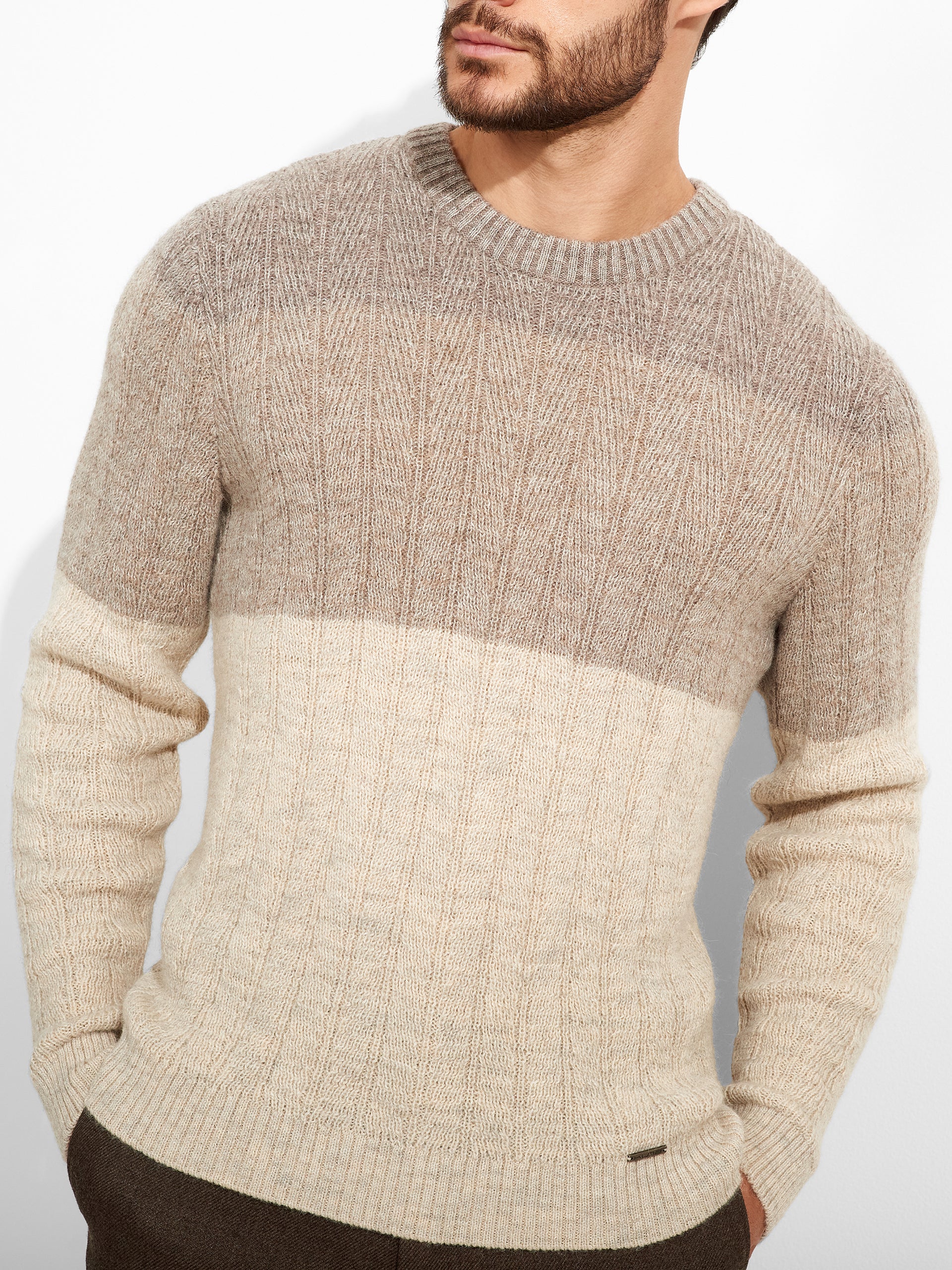 Zinal Sweater Baby Alpaca Color Beige - Image 5