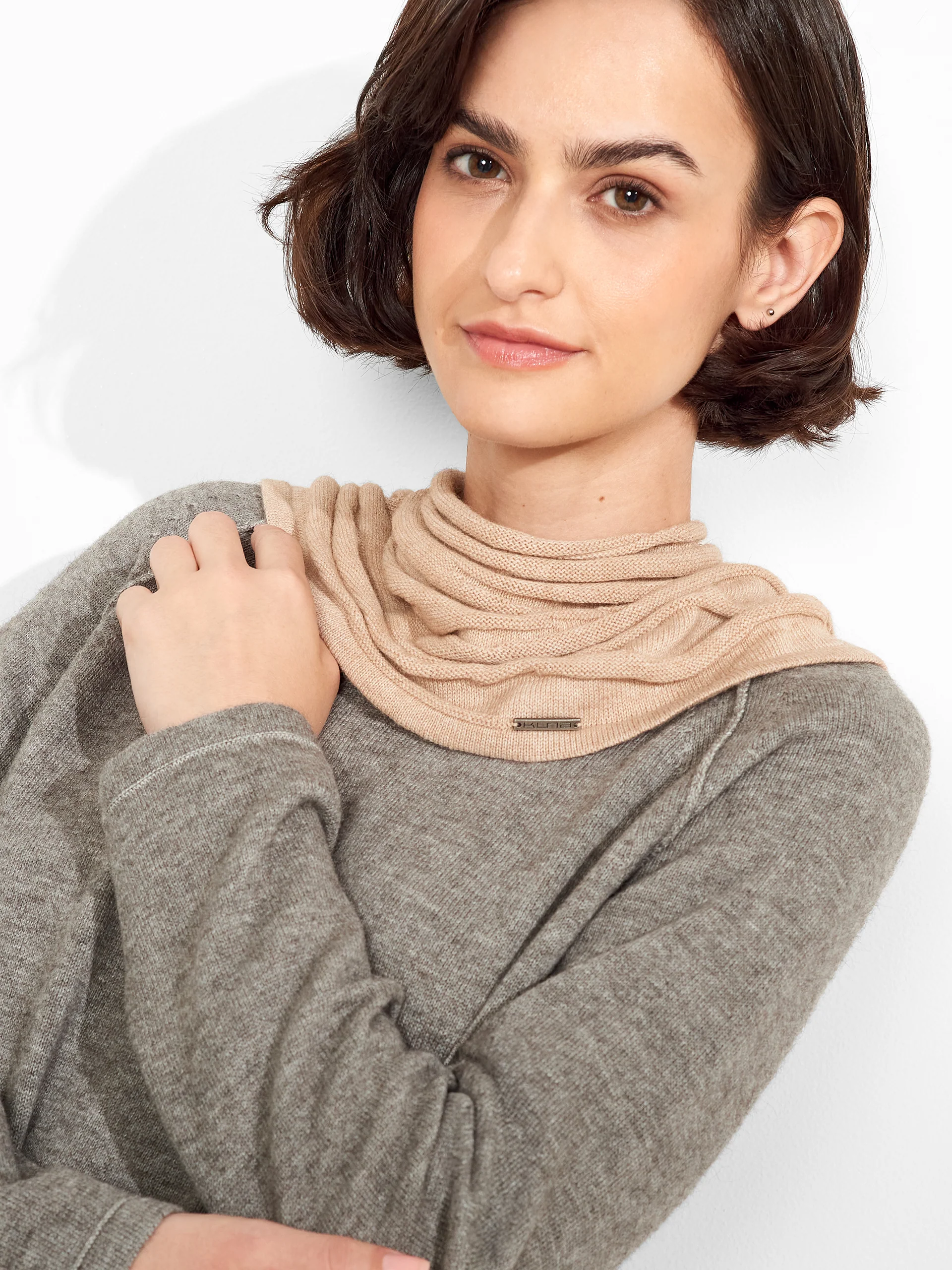 Zion Scarf Cotton Color Beige - Image 3