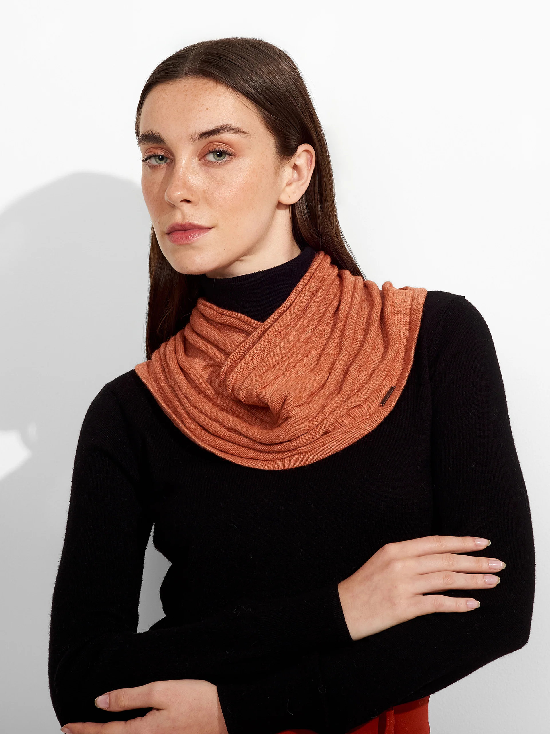 Zion Scarf Cotton Color Orange