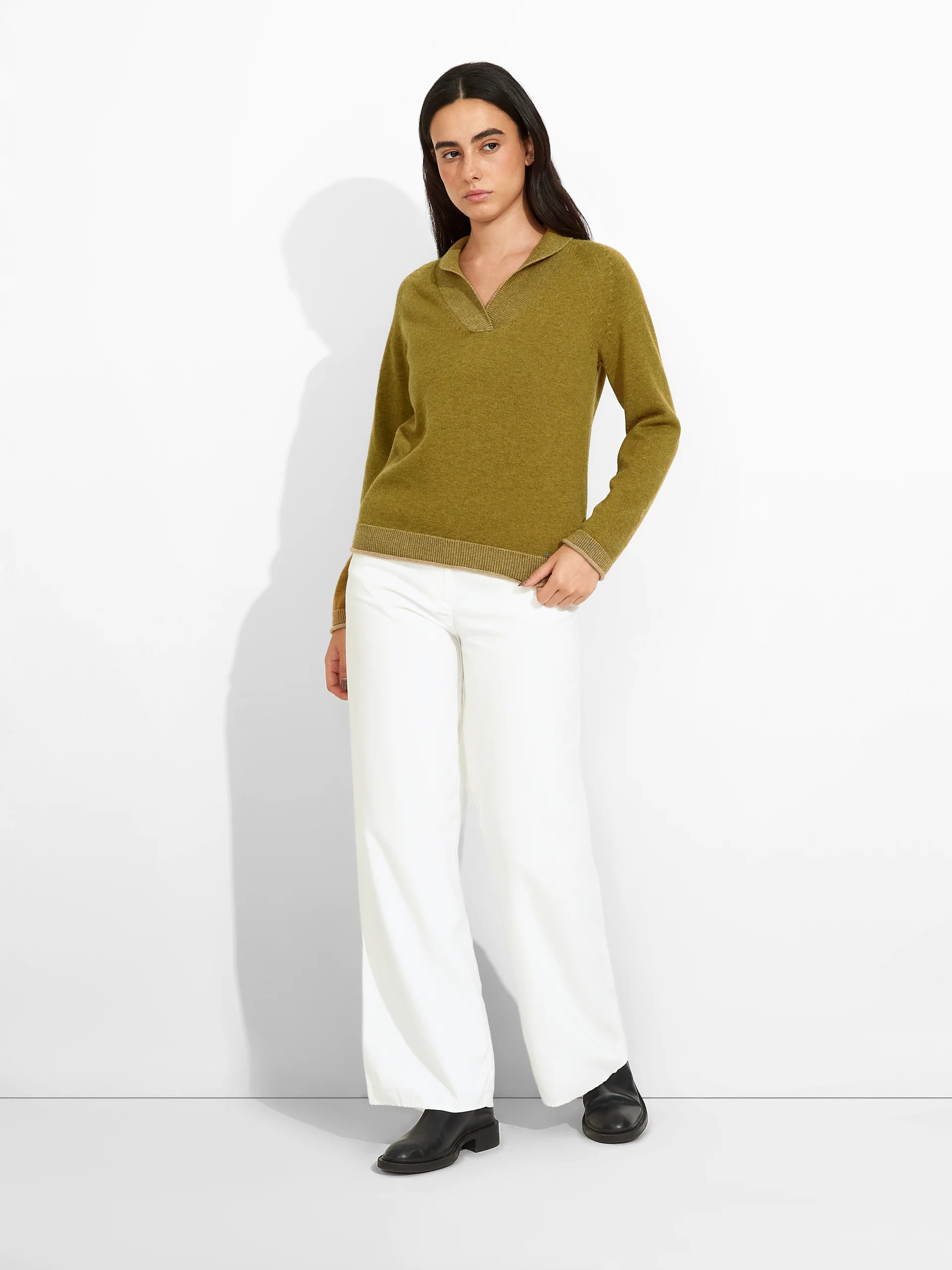 Zolena Sweater Cotton Color Green - Image 4
