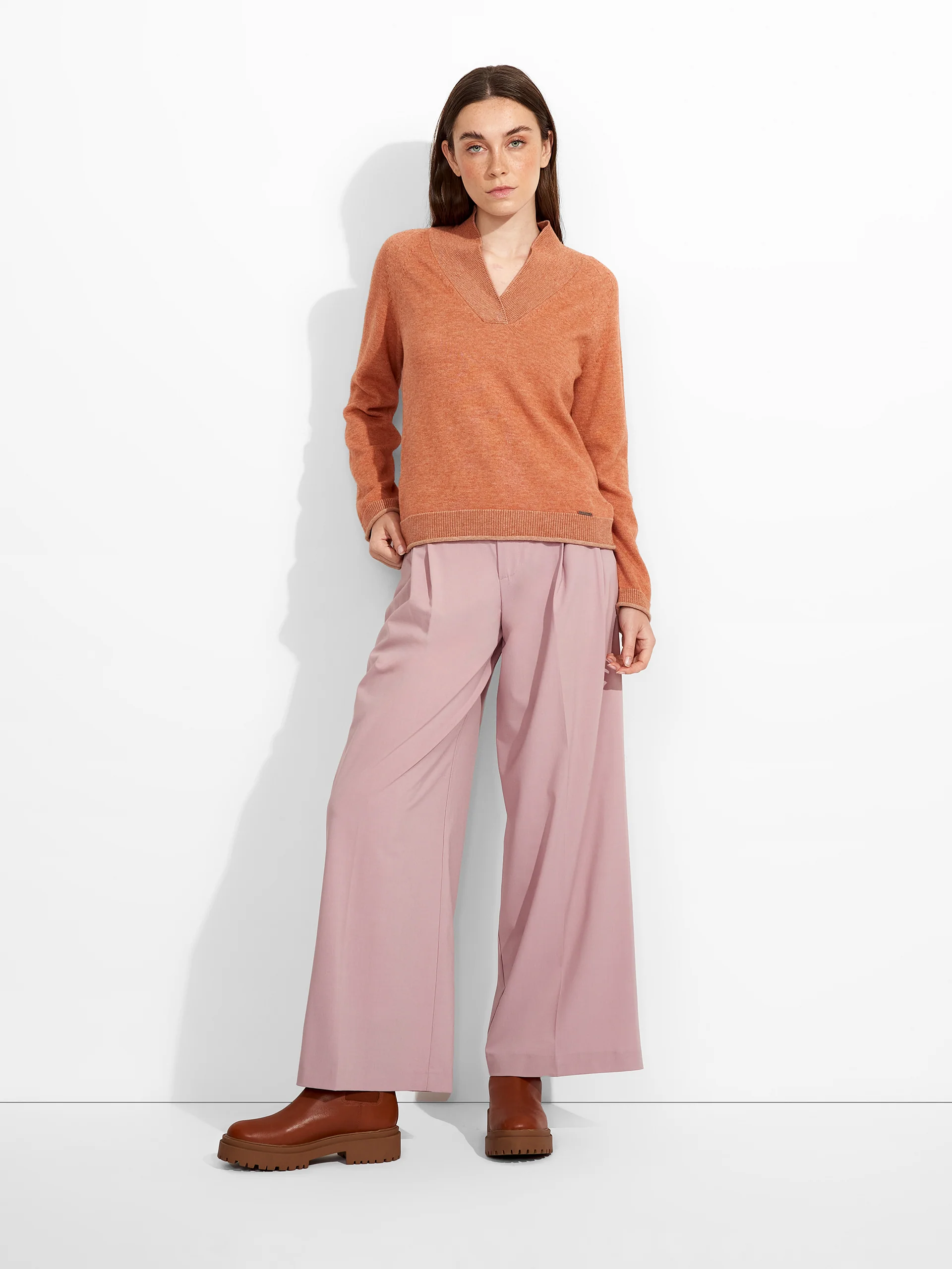 Zolena Sweater Cotton Color Orange - Image 4