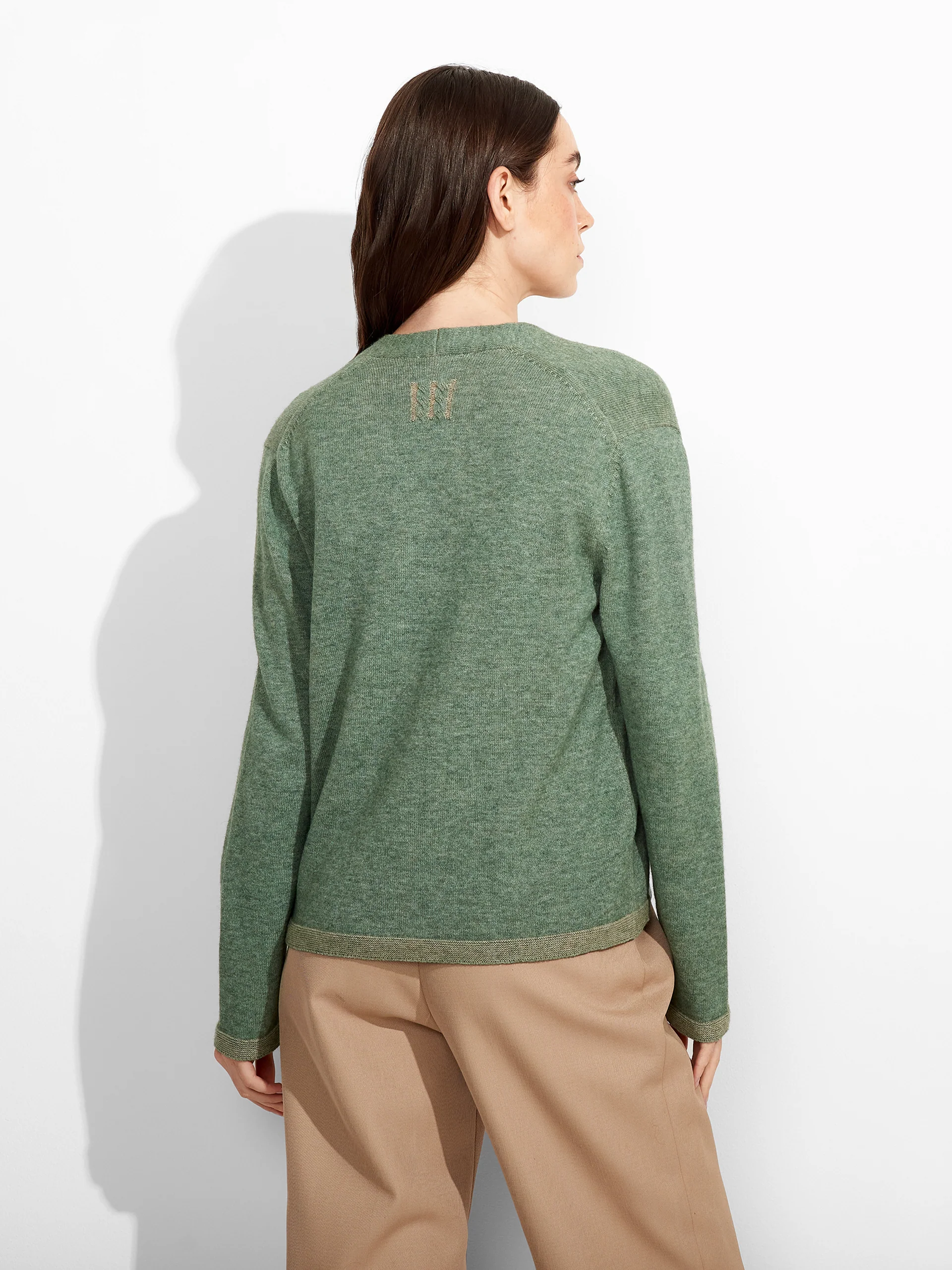 Zoraya Cardigan Cotton Color Green - Image 3