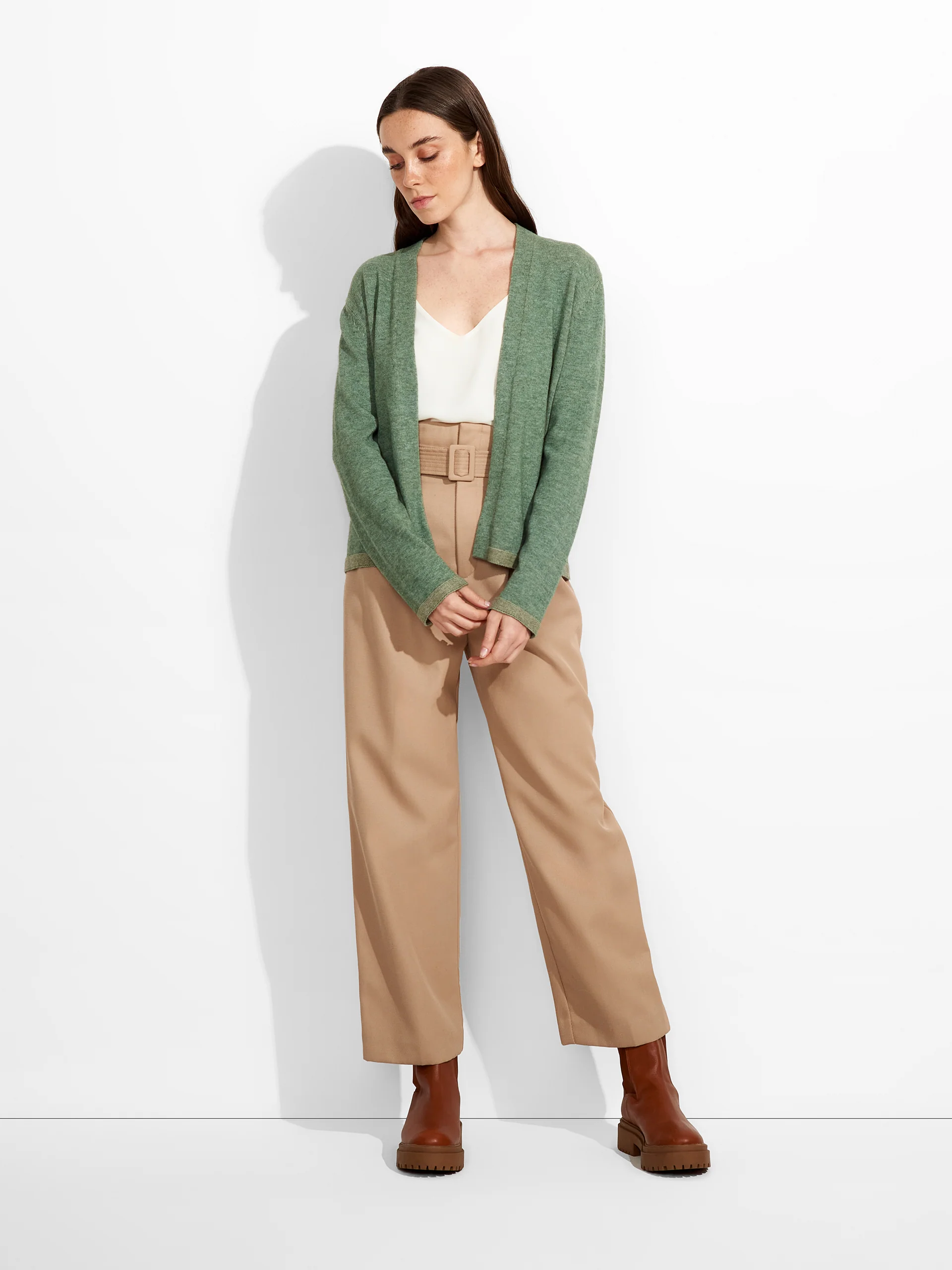 Zoraya Cardigan Cotton Color Green - Image 4