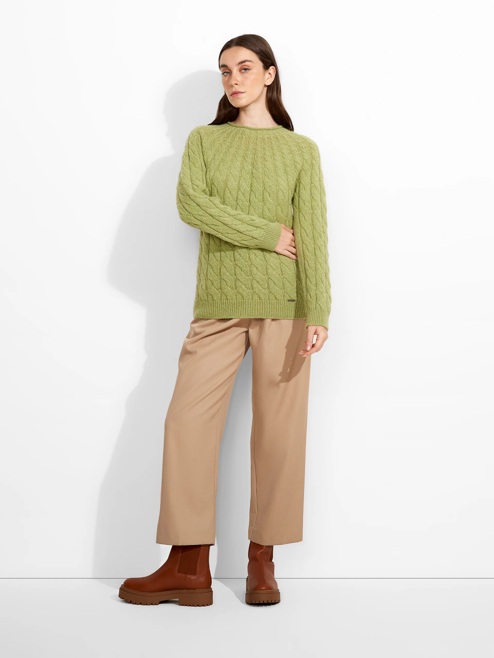 Zulema Sweater Baby Alpaca Color Green - Image 4
