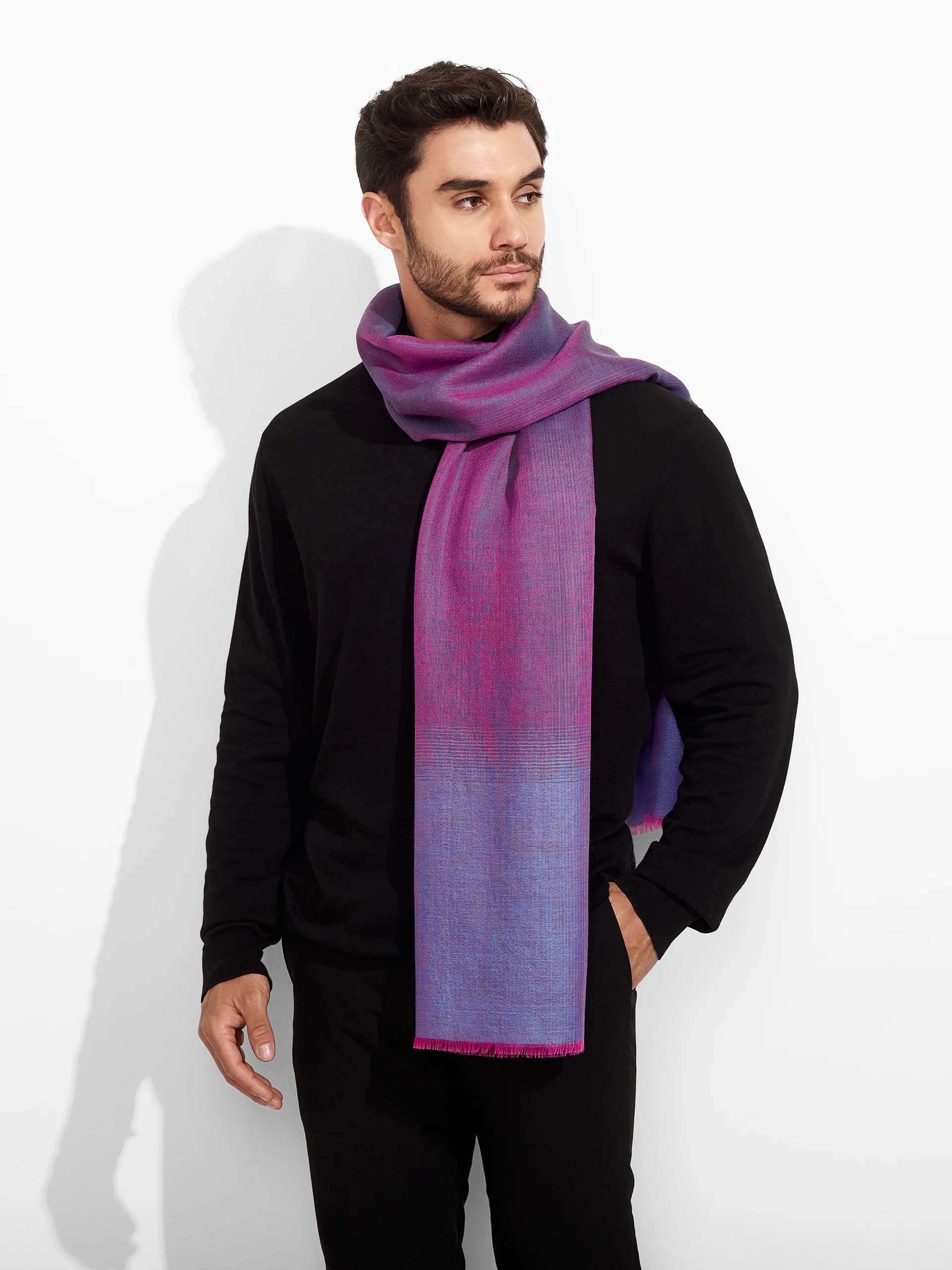 Zulma Shawl Baby Alpaca Color Purple - Image 4