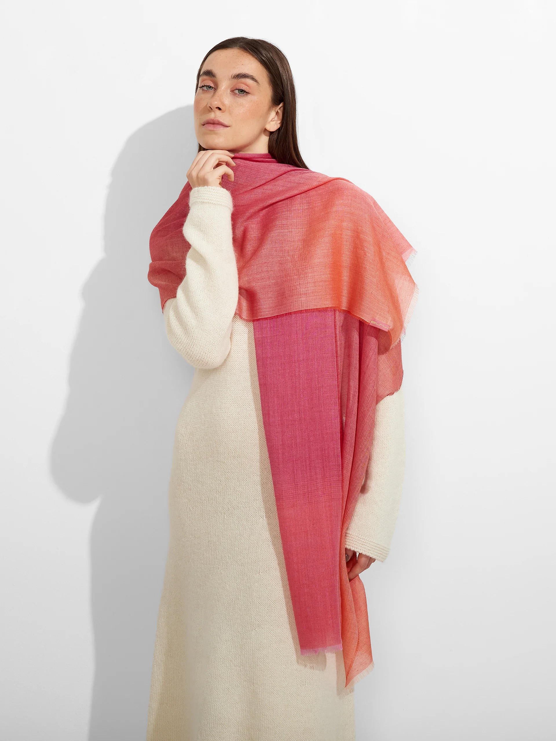 Zulma Shawl Baby Alpaca Color Red