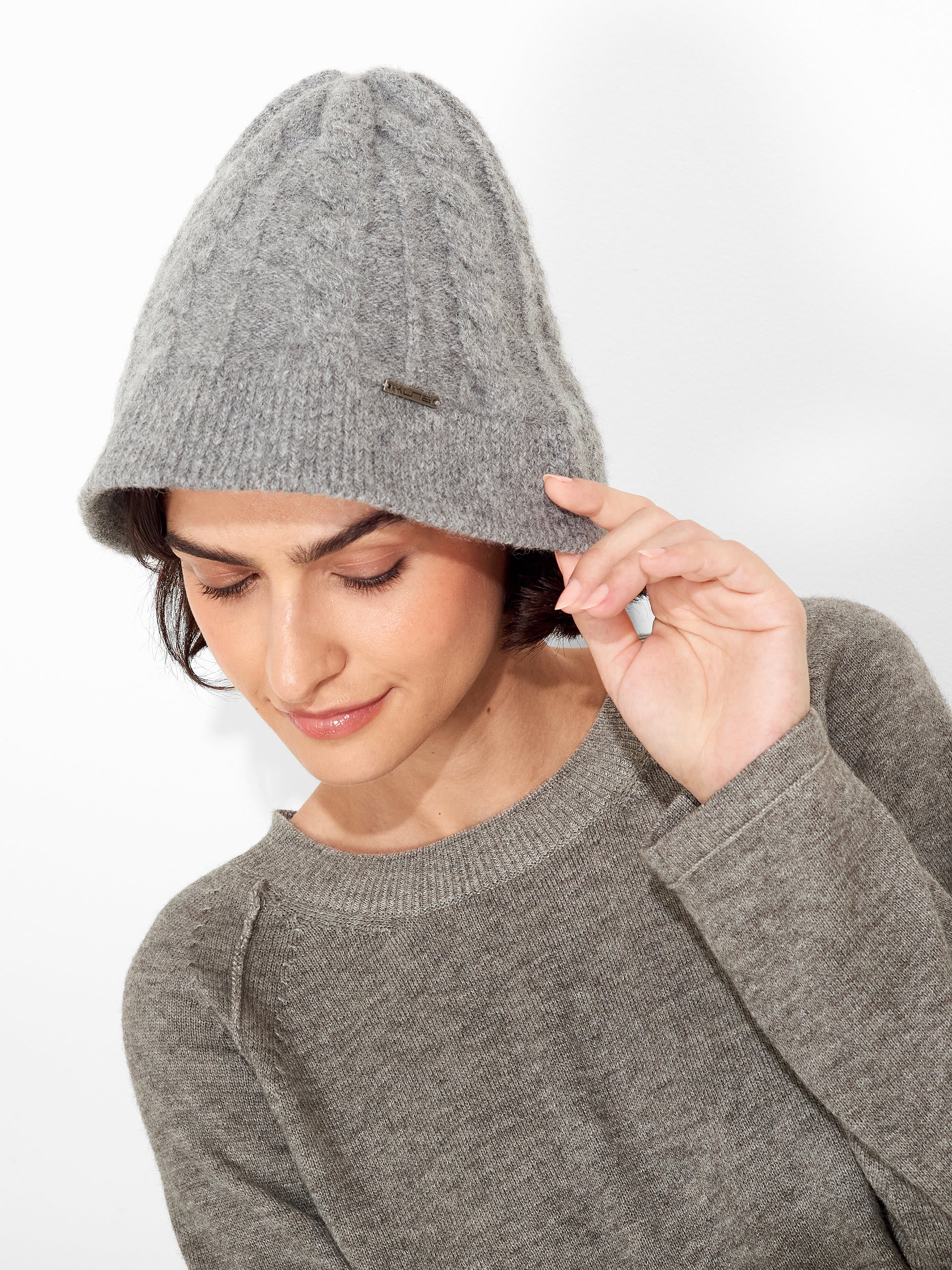 Zuzette Hat Baby Alpaca Color Grey - Image 3